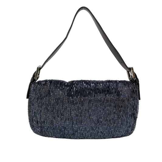 Baguette Black Beads Shoulder Bag