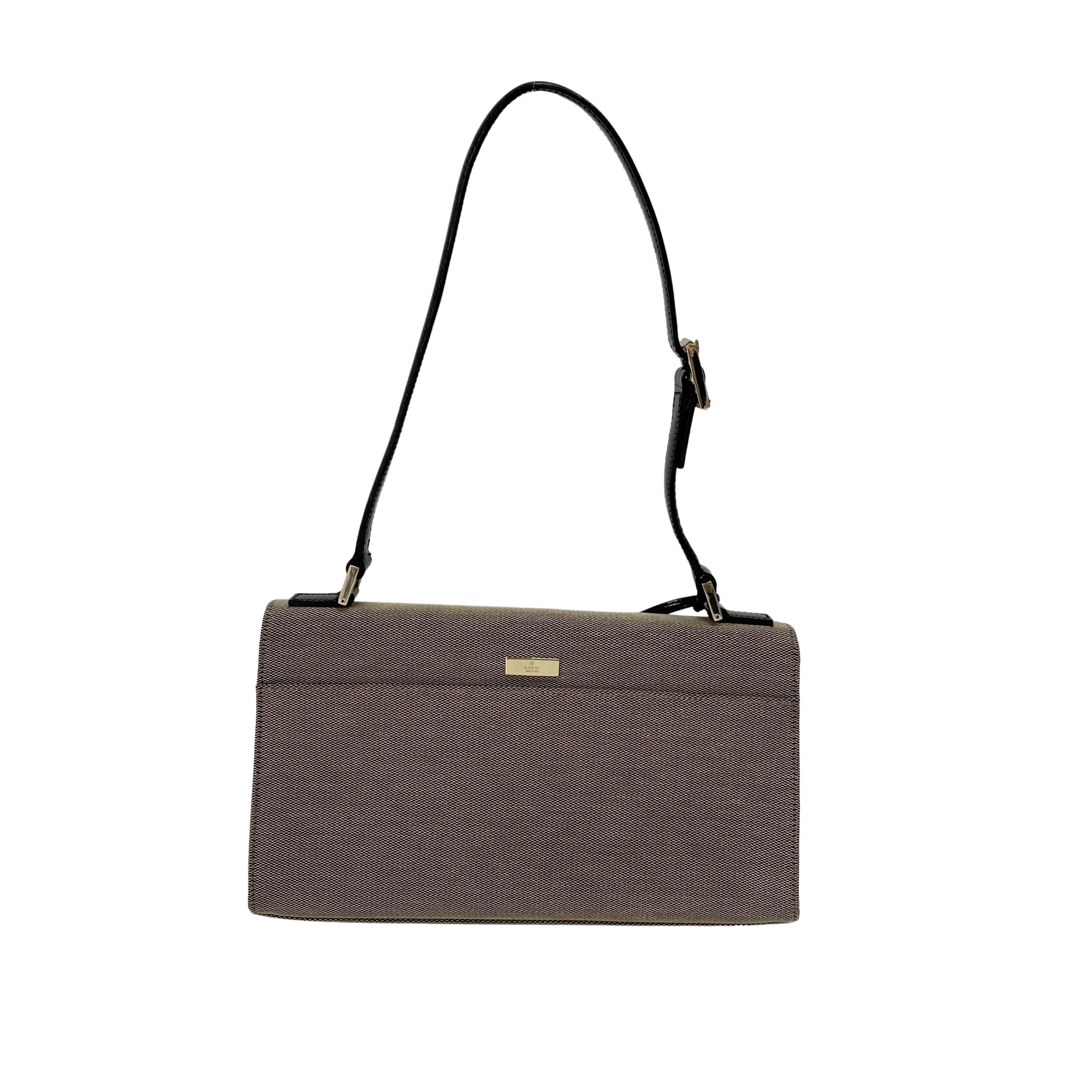 Brown Canvas Shoulder Bag