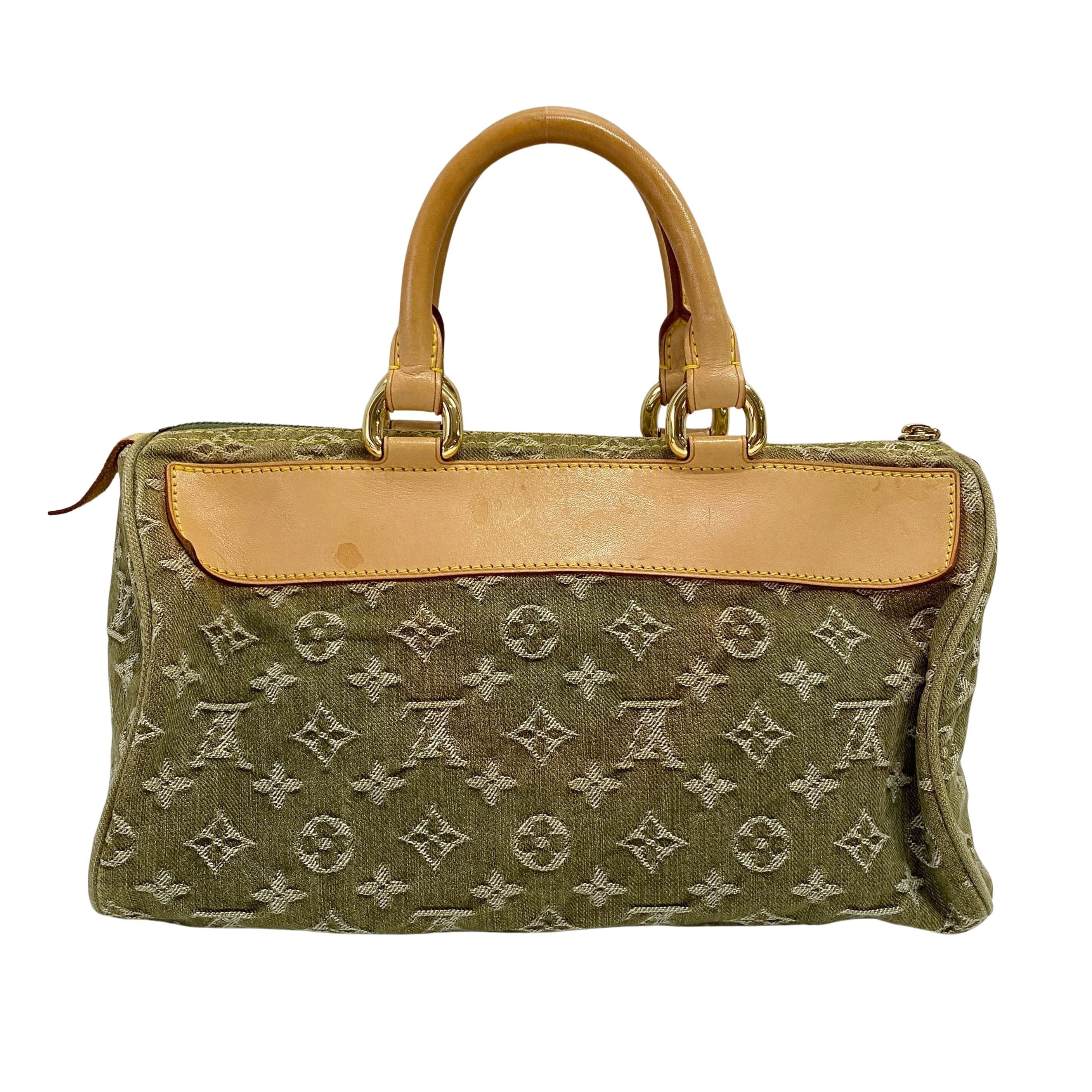 Neo Speedy Monogram Green Denim Handbag