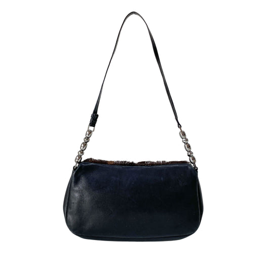 Limited Edition Malice Pearl Brown Pony Hair Shoulder Bag