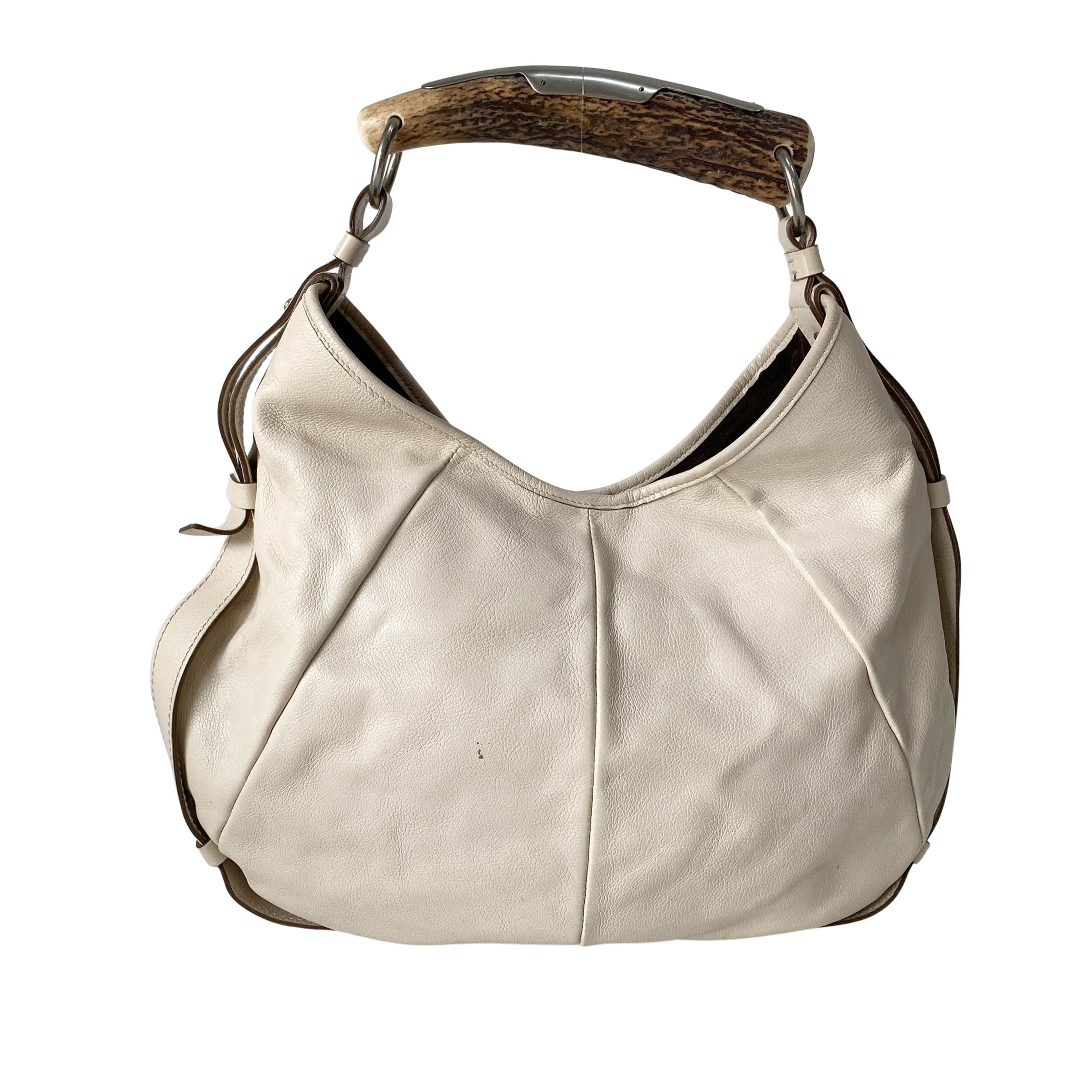 Mombasa Beige Leather Shoulder Bag