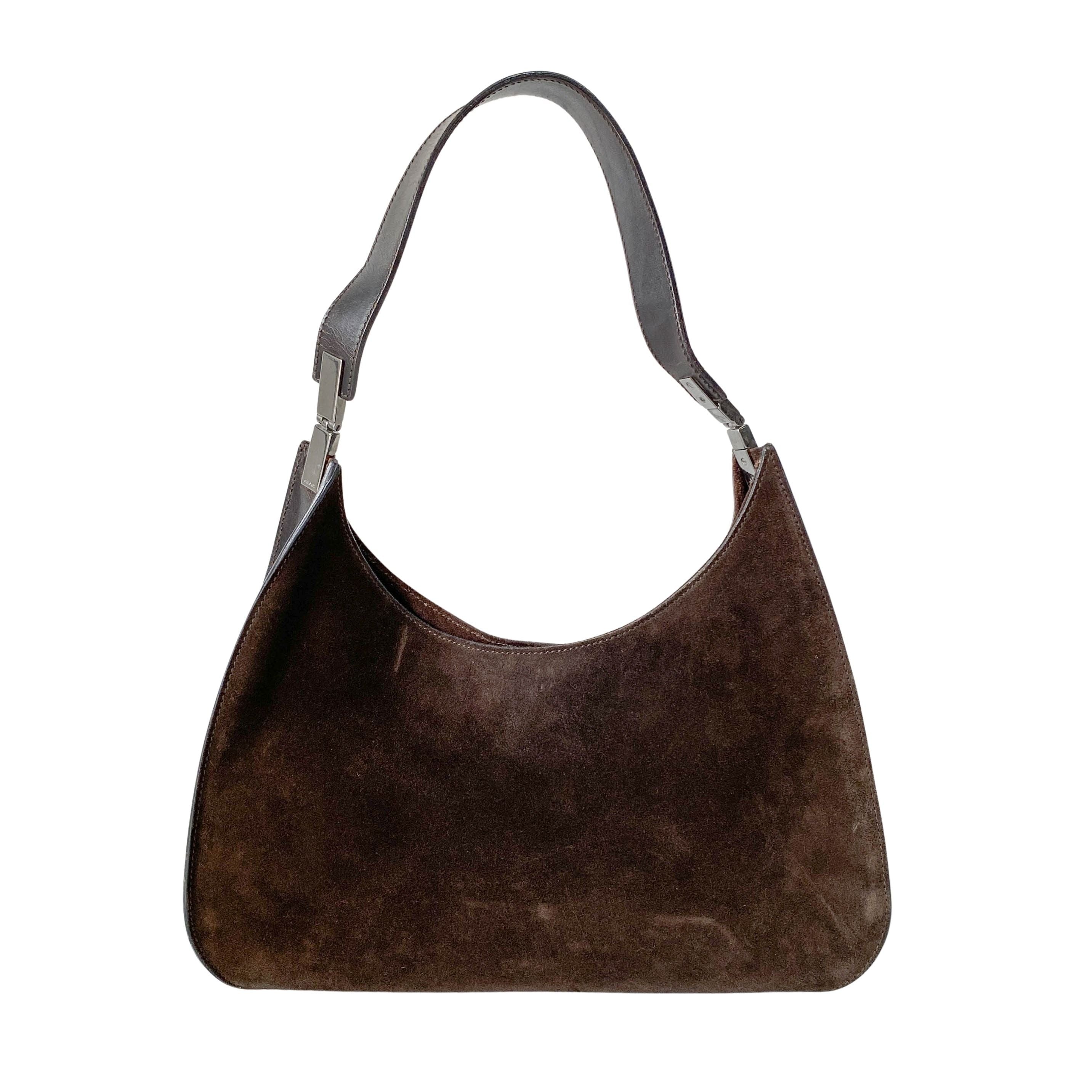Brown Suede Shoulder Bag