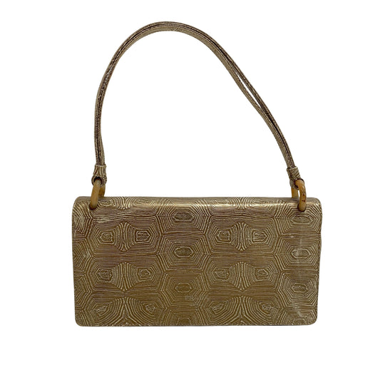 Metallic Leather Shoulder Bag