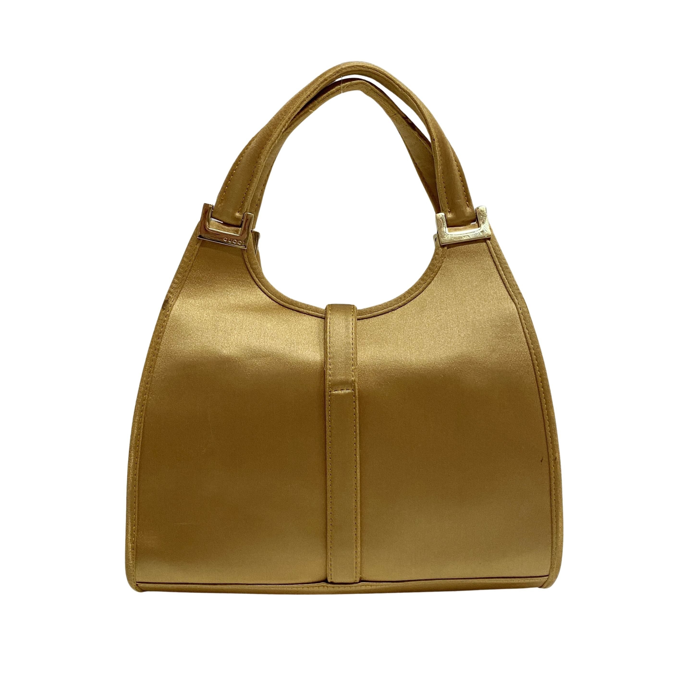 Mini Jackie Gold Satin Handbag