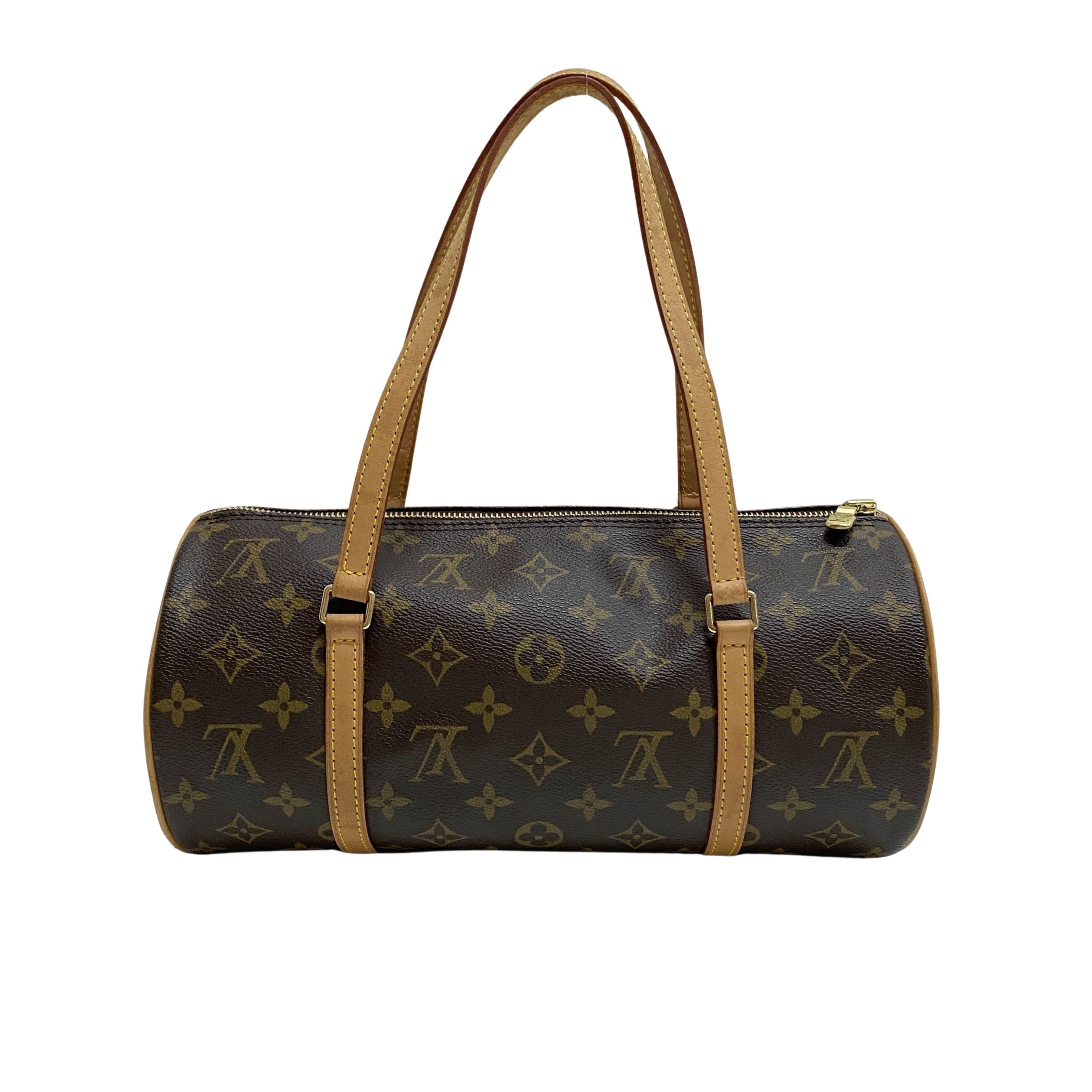 Monogram Brown Leather Shoulder Bag