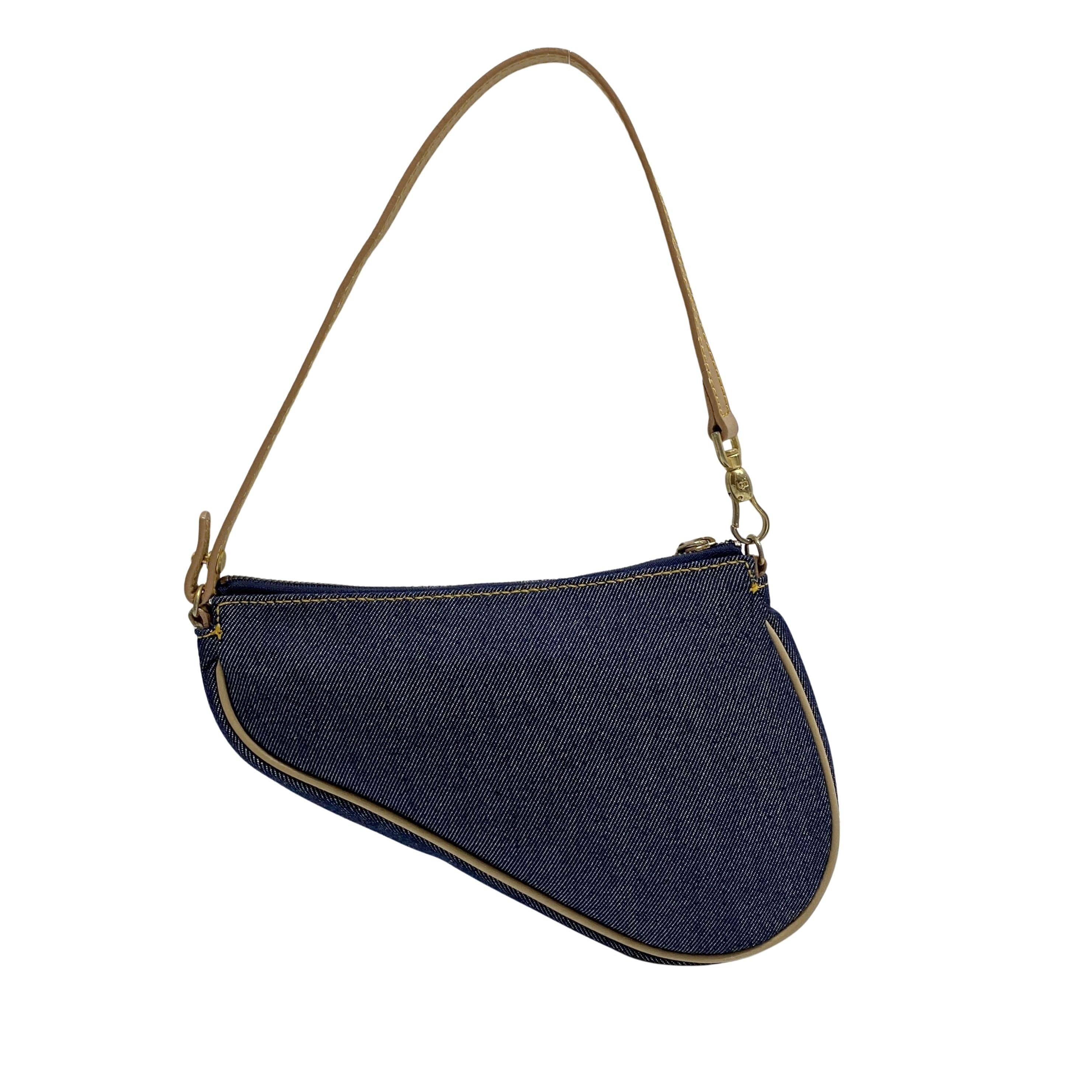 Saddle Denim Shoulder Bag