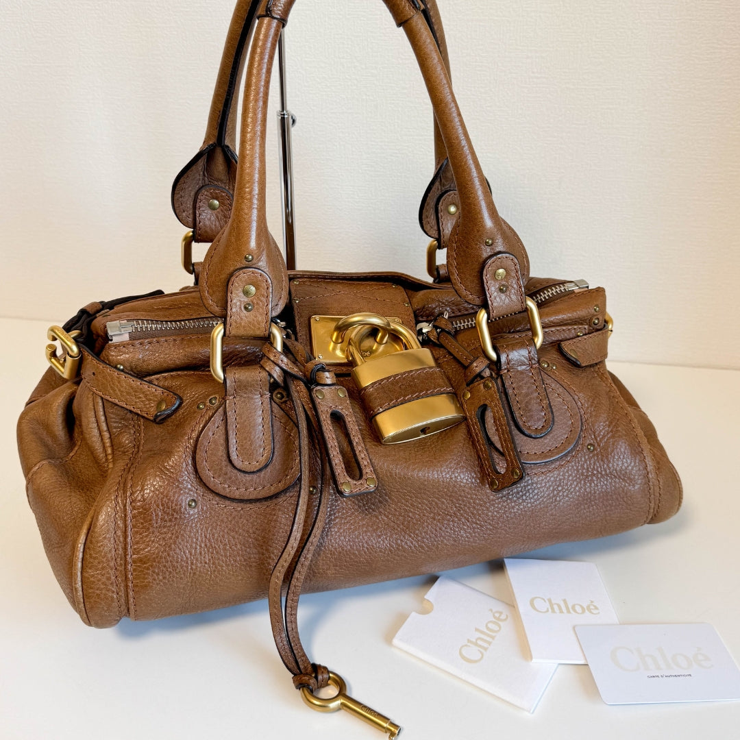 CHLOÉ Paddington Brown leather Handbag, in , Sold by HIVE PRELOVED - Handle Bags, ,