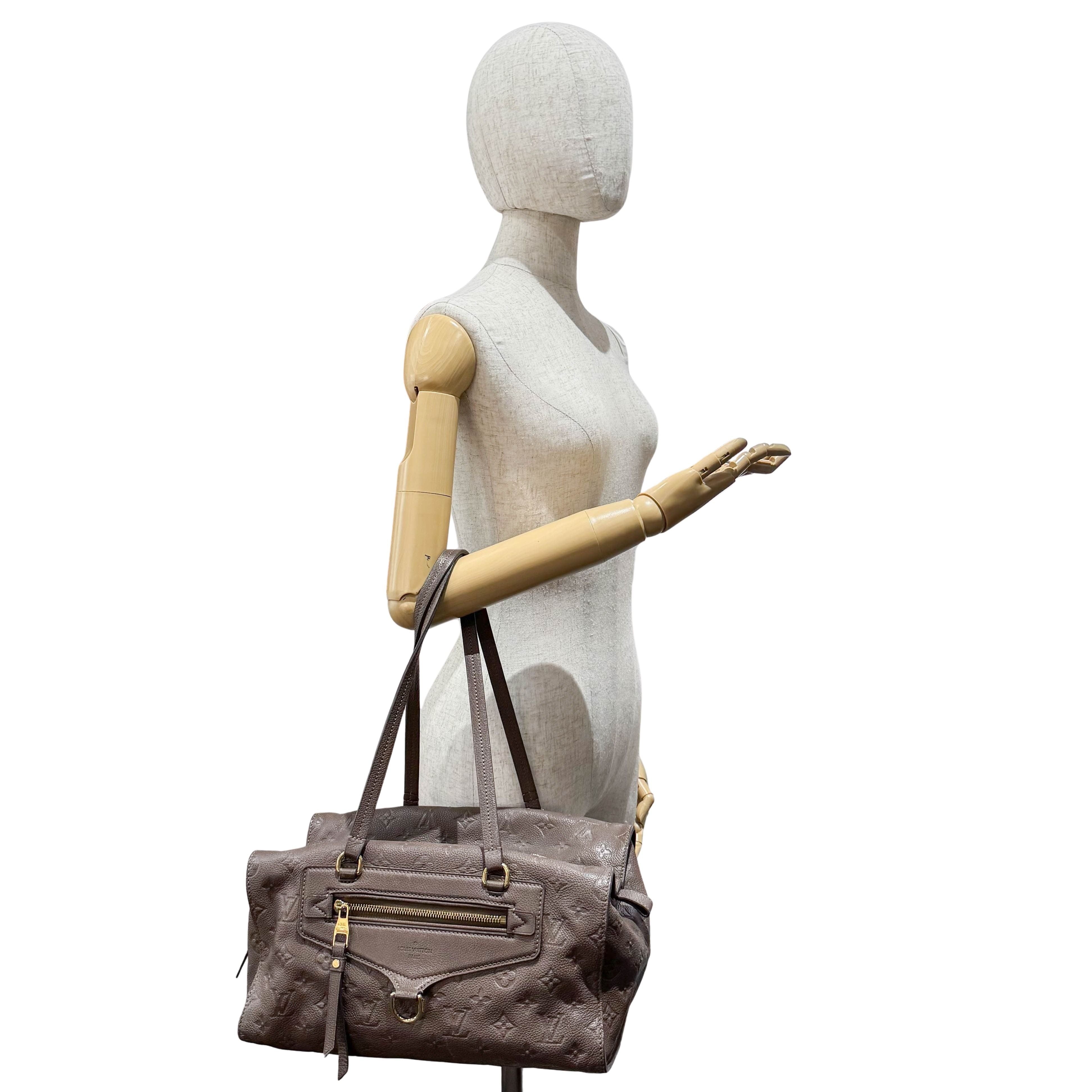 Empreinte Inspire Taupe Monogram Shoulder Bag