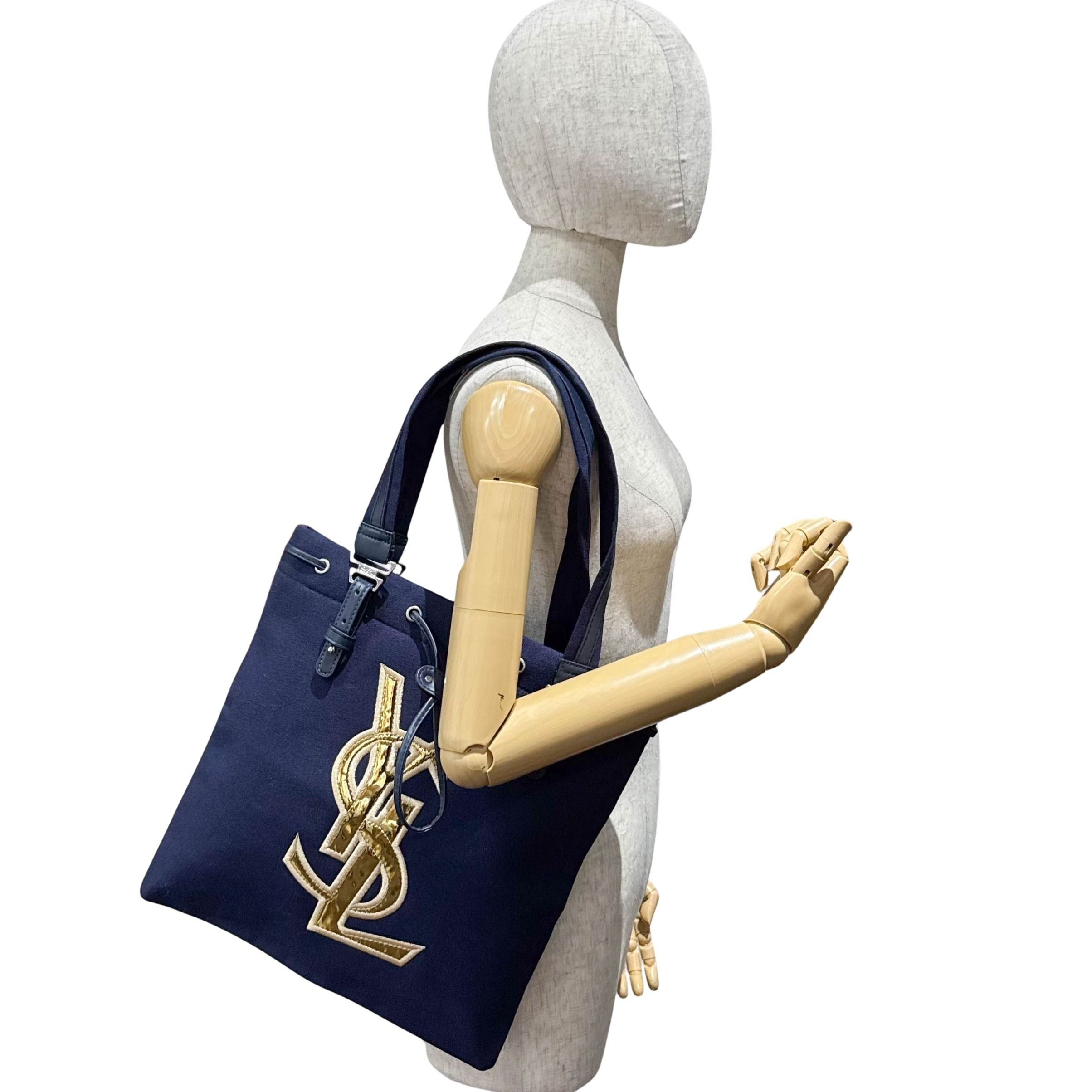 Navy Blue Cotton Tote Bag