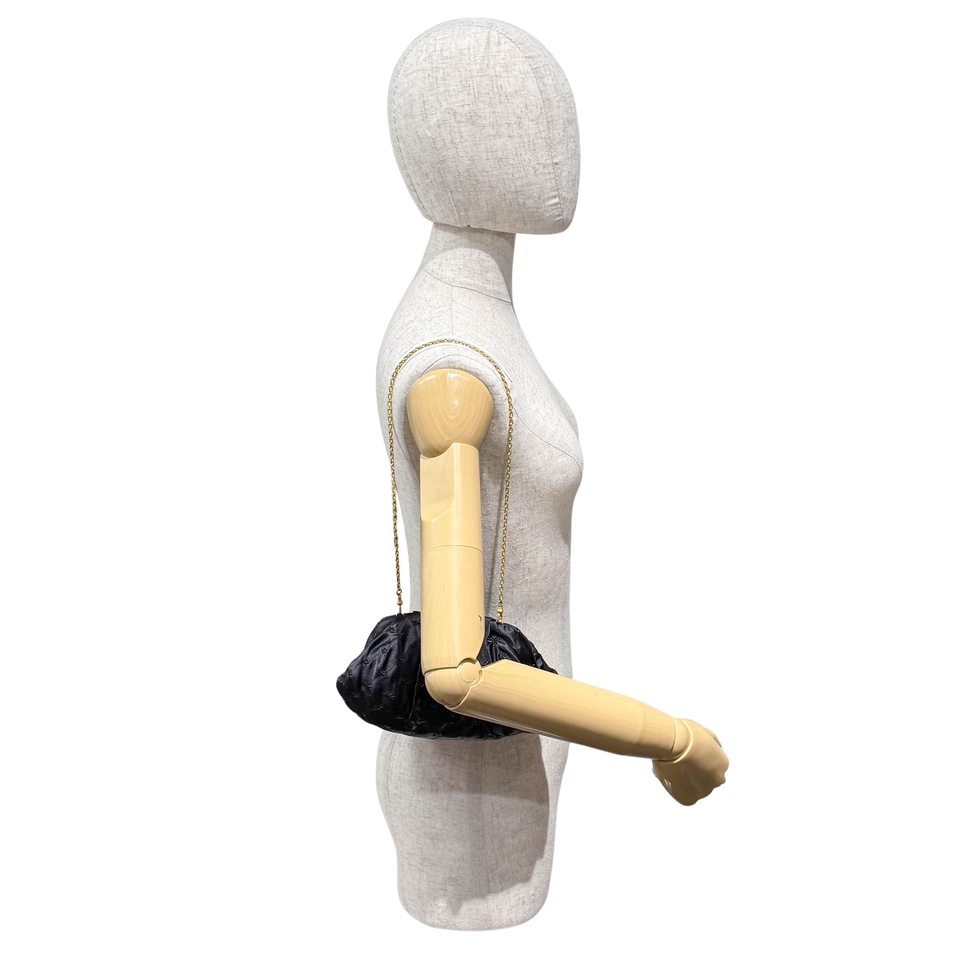 Black Silk Clutch/Shoulder Bag