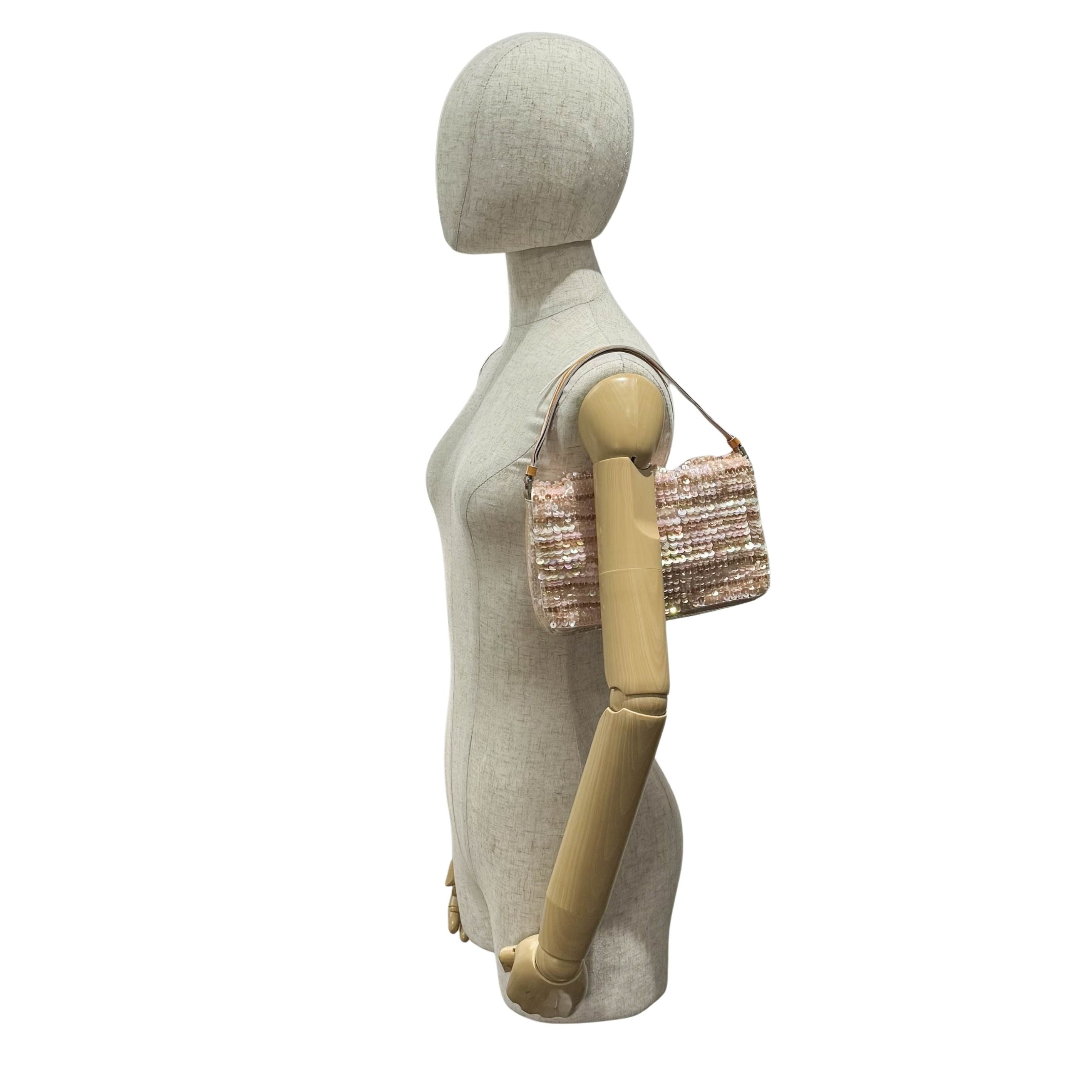 Pink Sequin Shoulder Bag