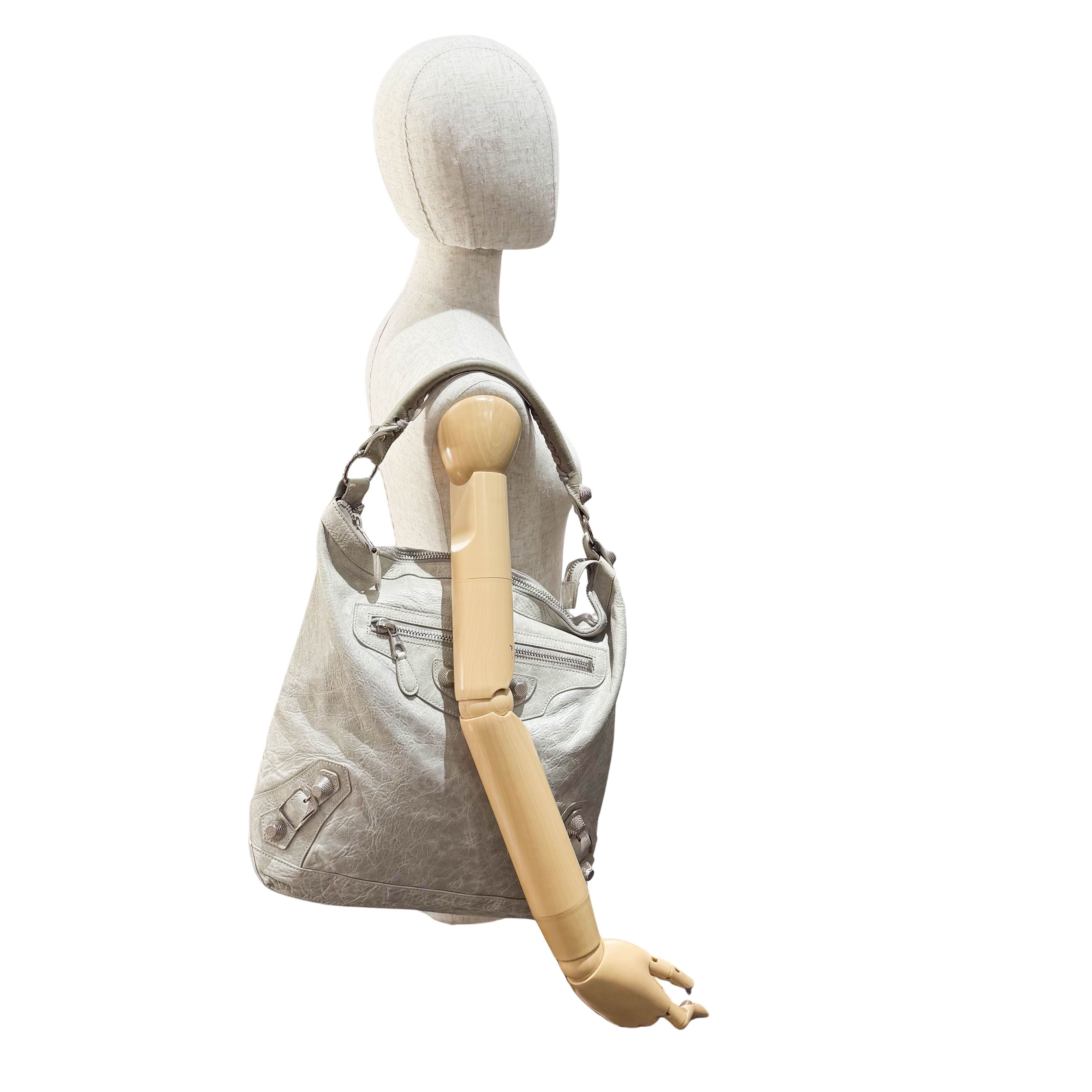 Giant Day Light Green Leather Hobo Bag