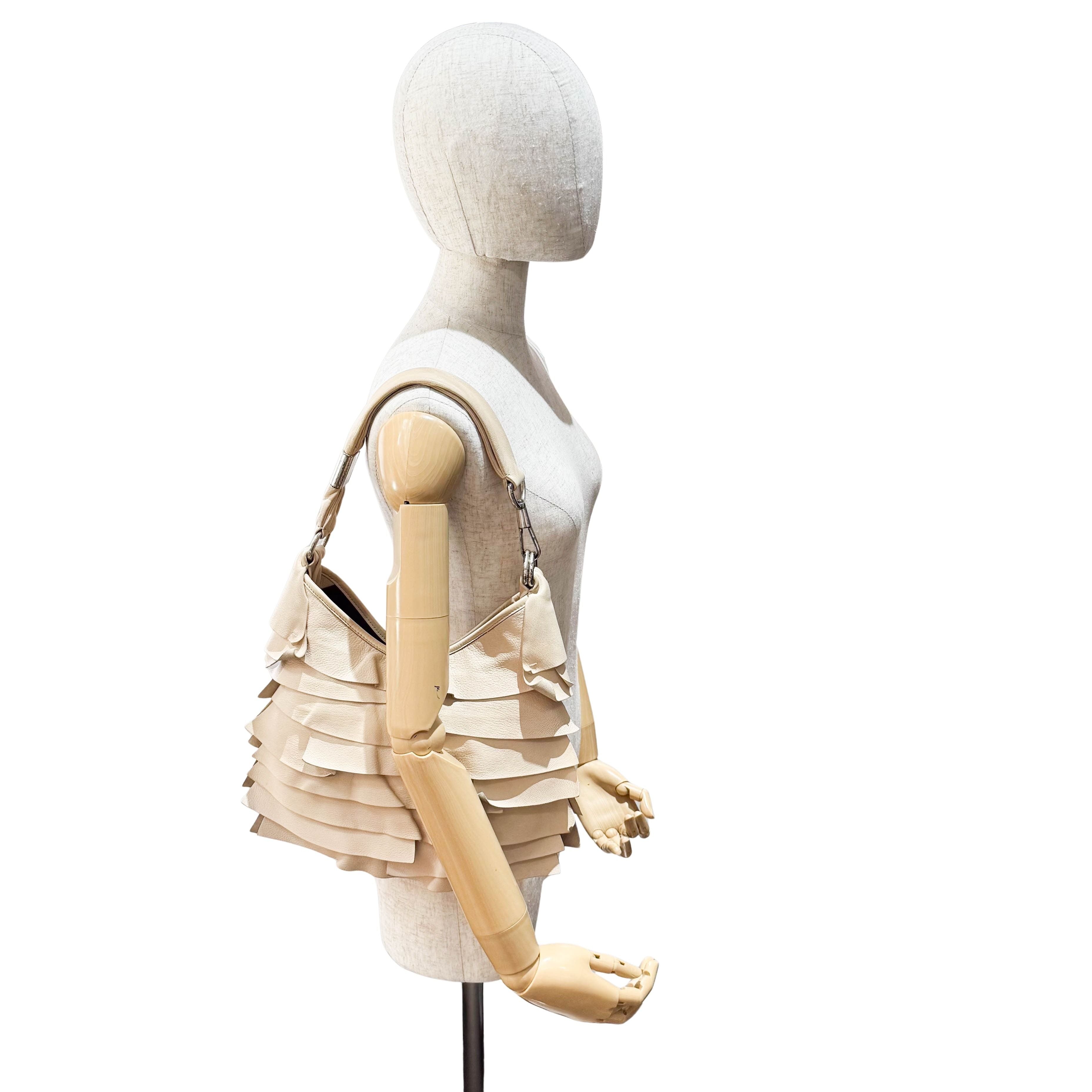 Saint-Tropez White Leather Shoulder Bag