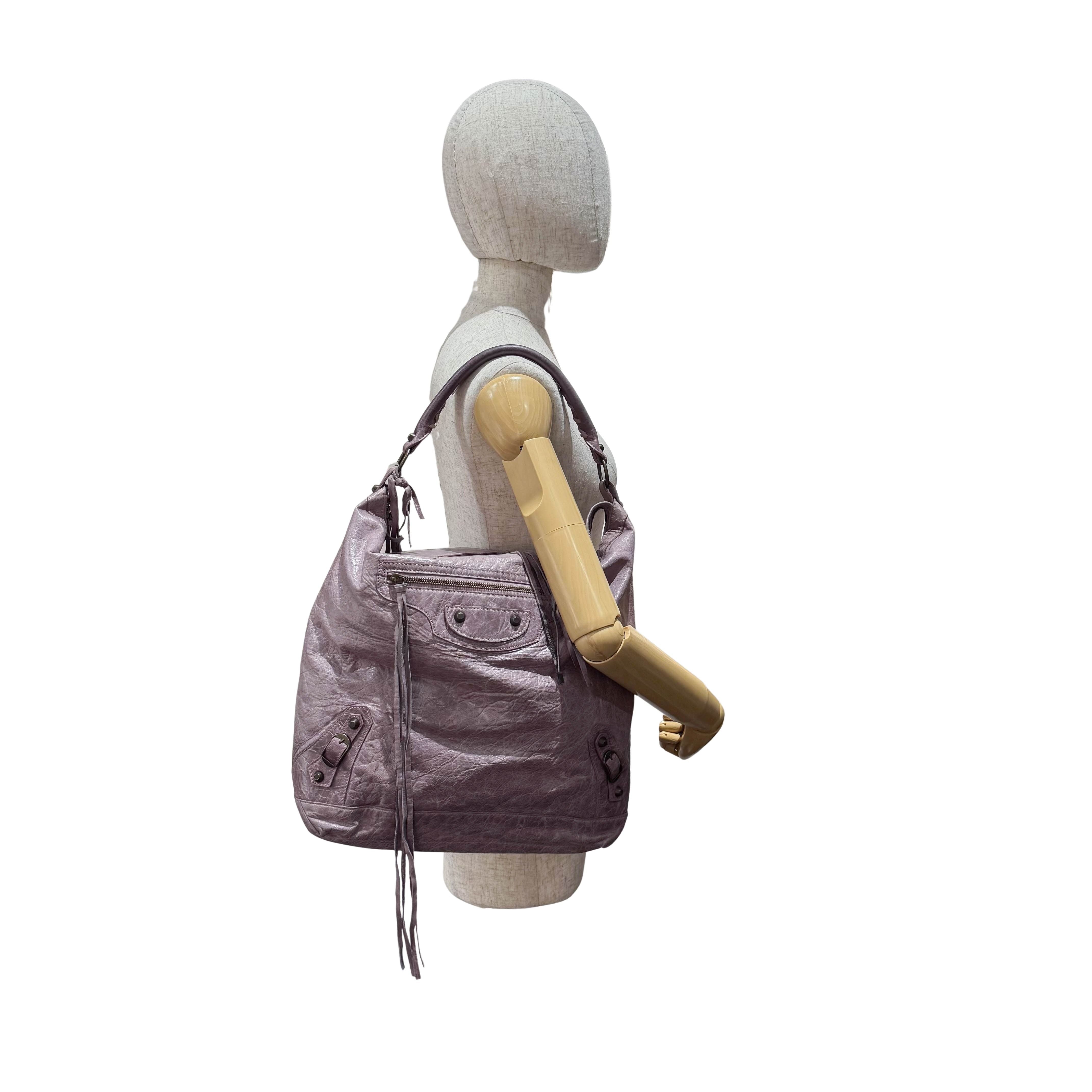 The Day Purple Leather Tote Bag