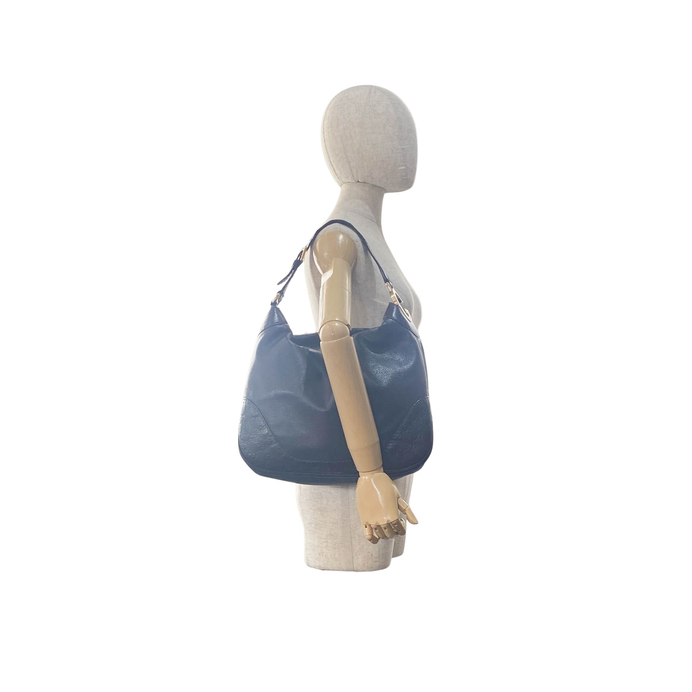 Dark Brown Leather Shoulder Bag