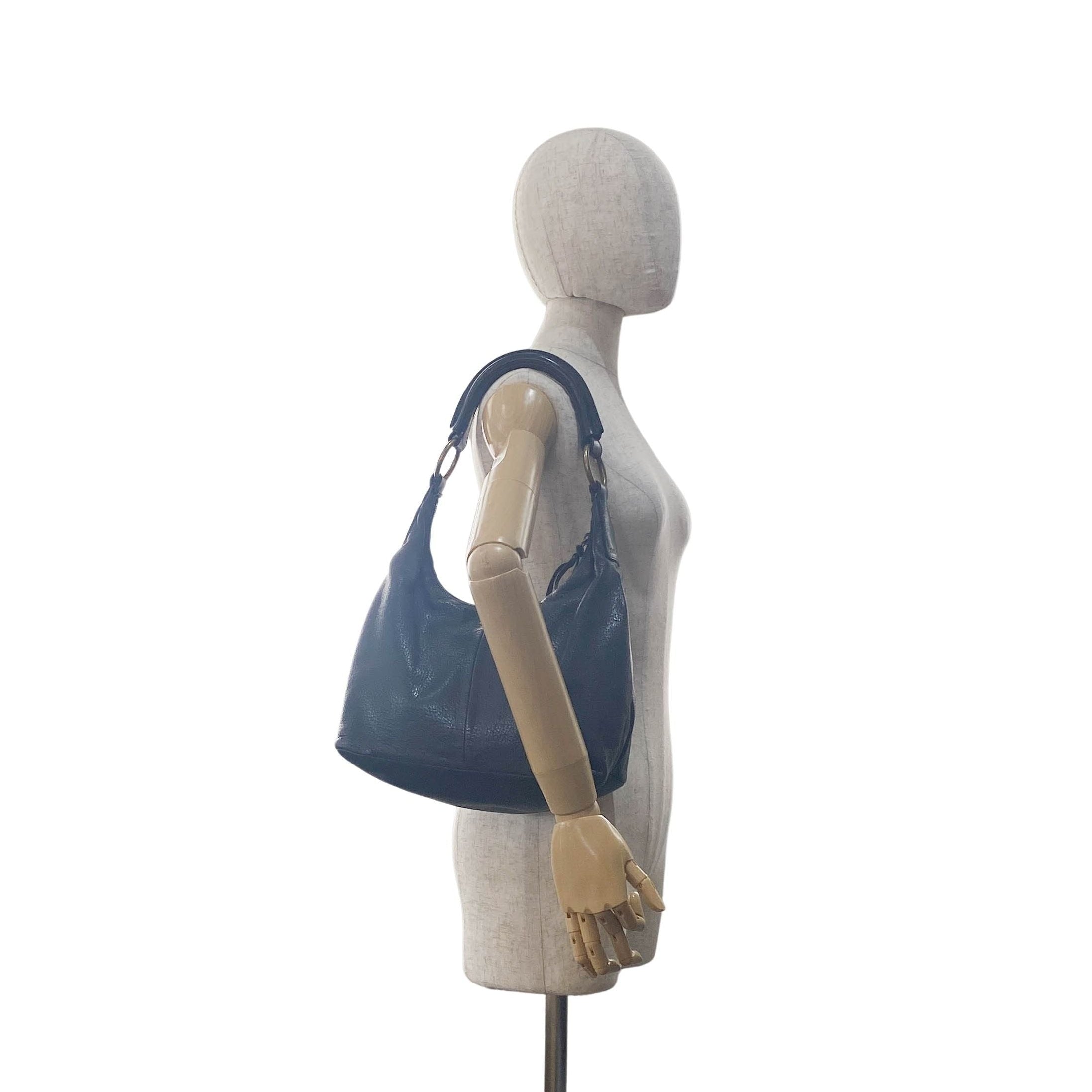 Black Leather Shoulder Bag