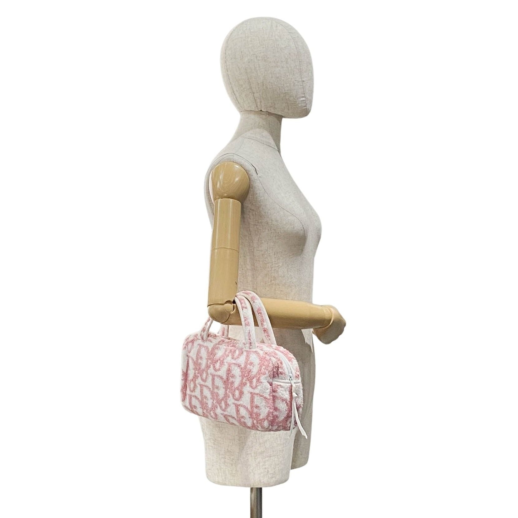 Trotter Pink Terry Cloth Towel Handbag