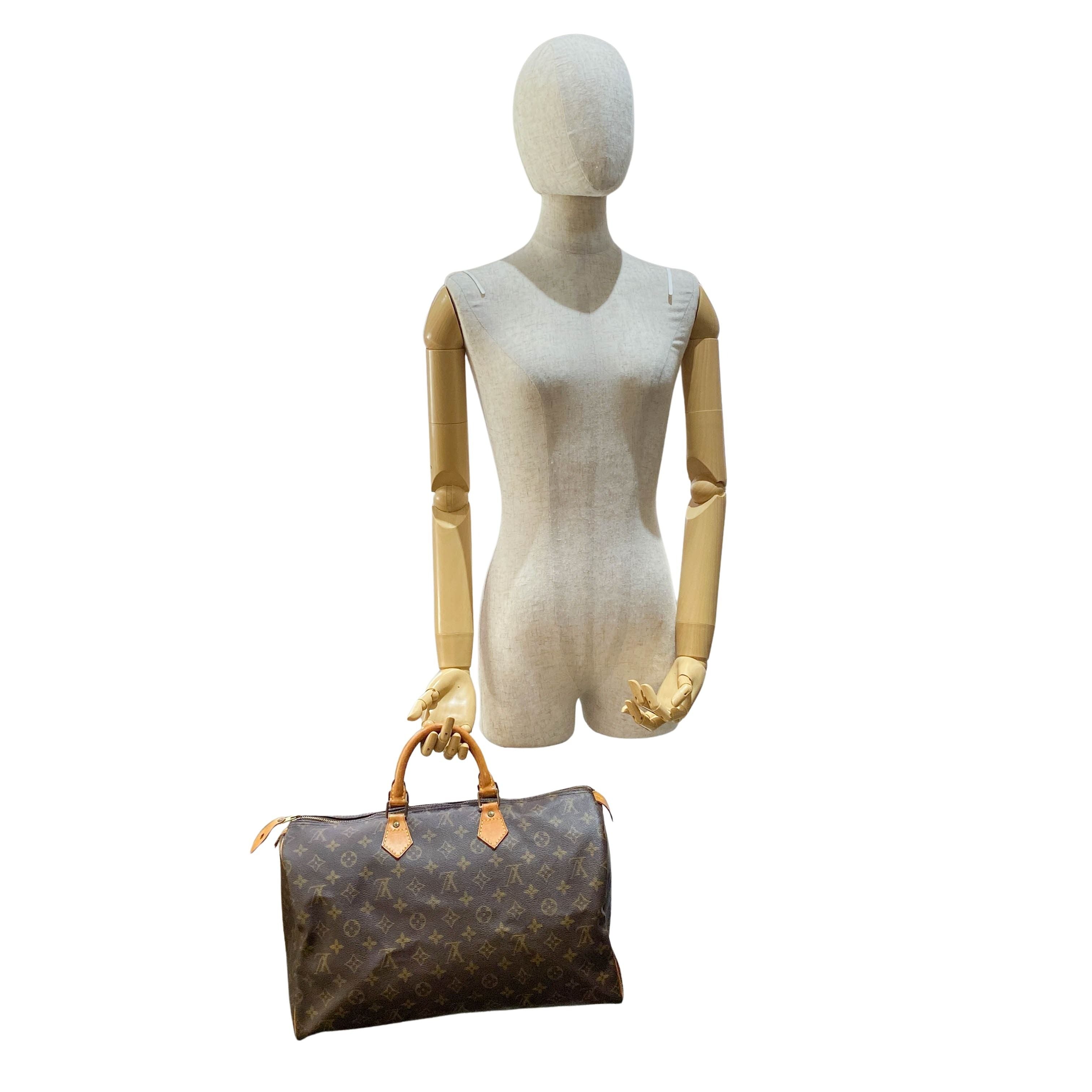 Speedy 40 Monogram Brown Coated Canvas Boston Bag