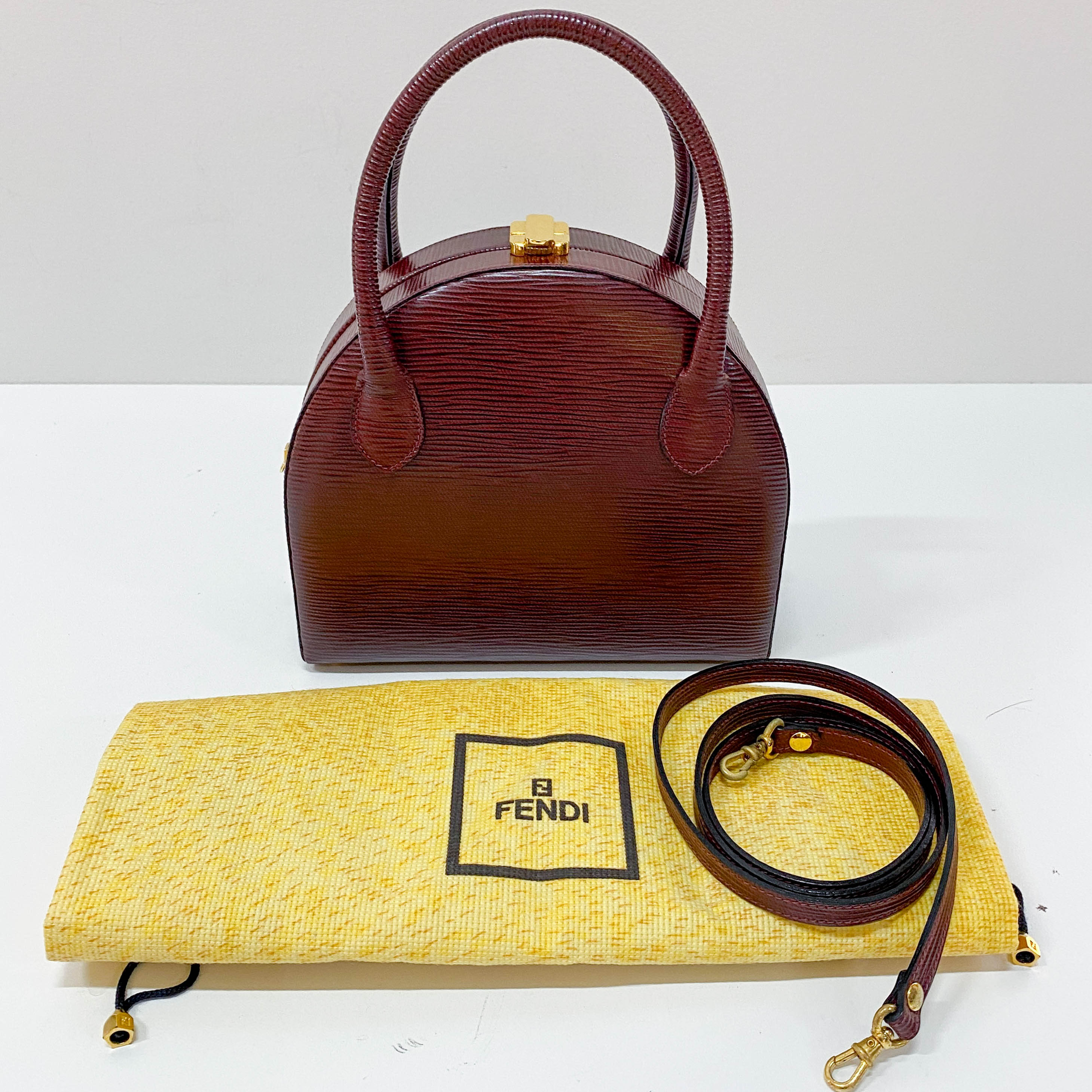 Vintage Red Leather Two Way bag