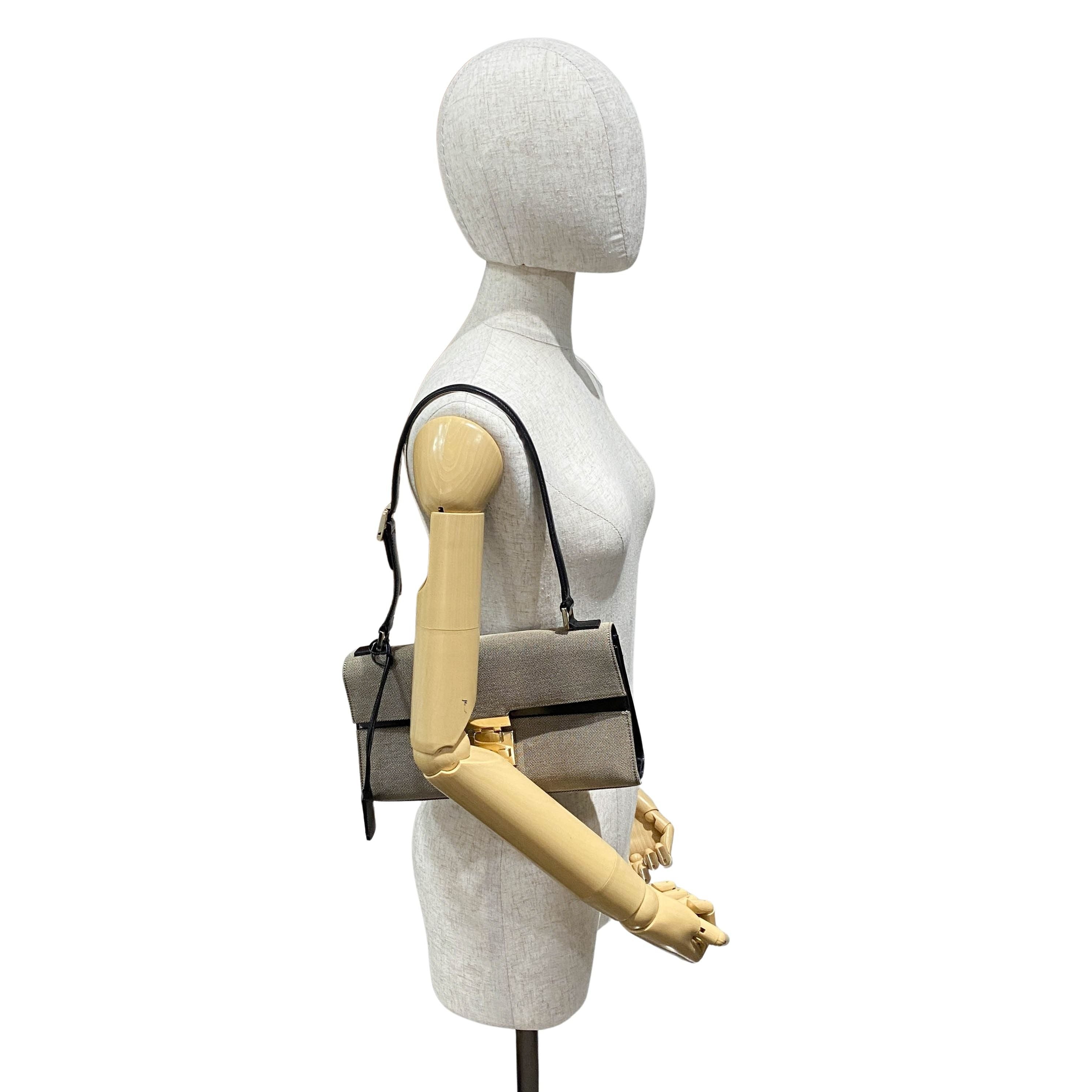 Brown Canvas Shoulder Bag