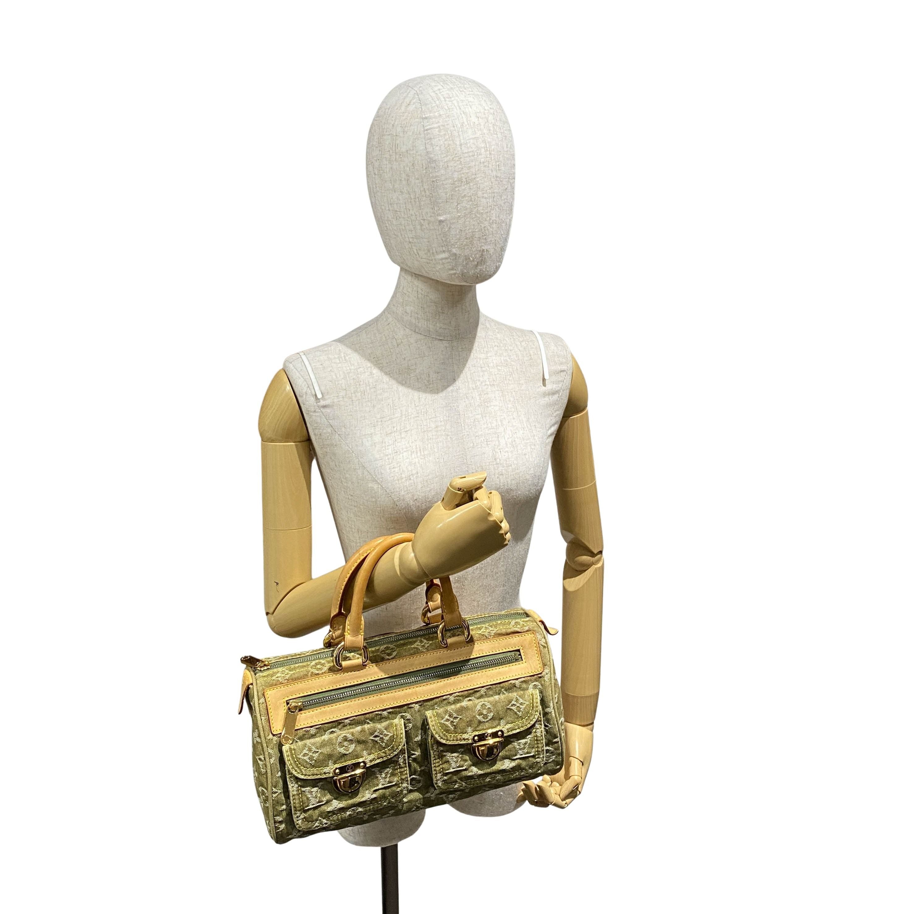 Neo Speedy Monogram Green Denim Handbag