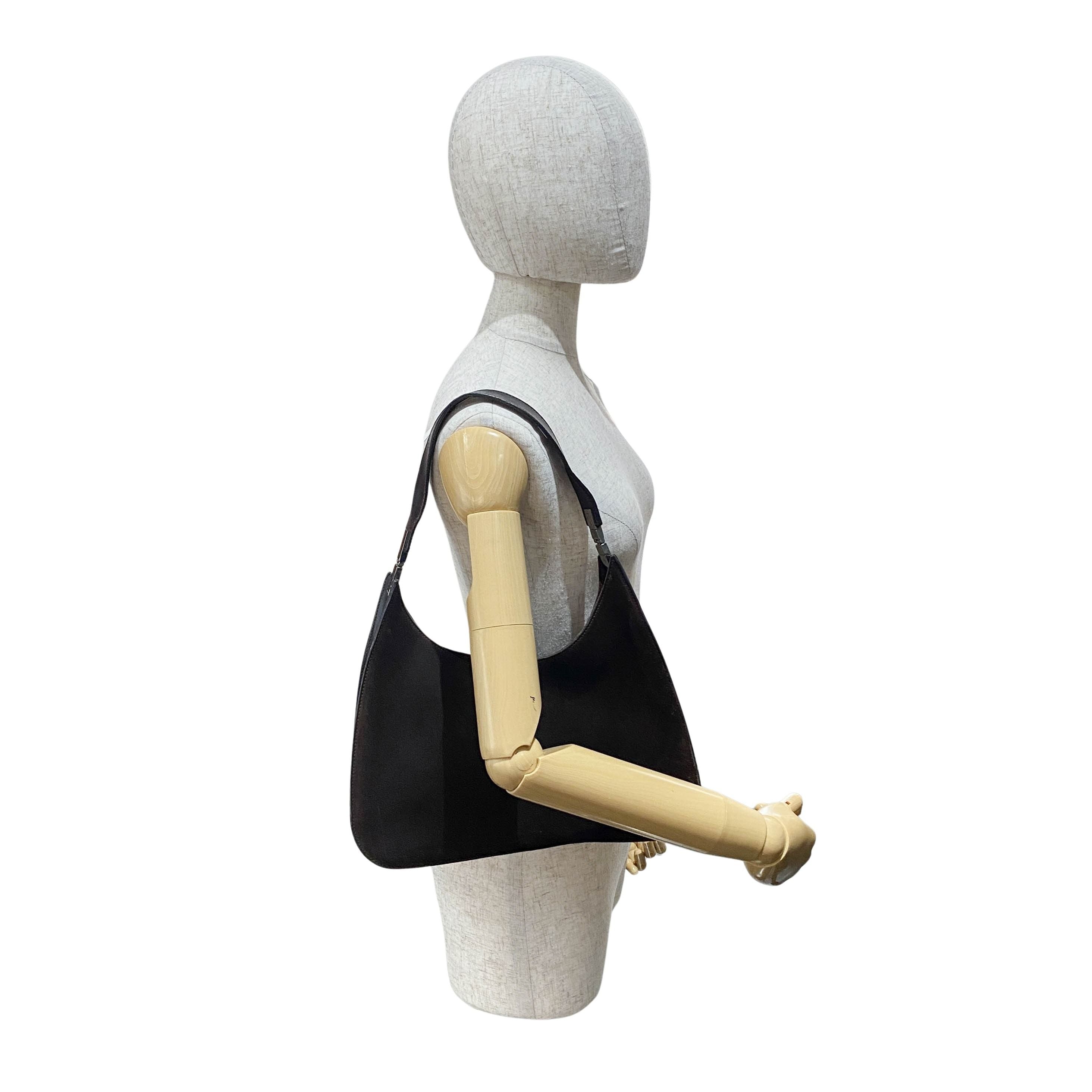 Brown Suede Shoulder Bag