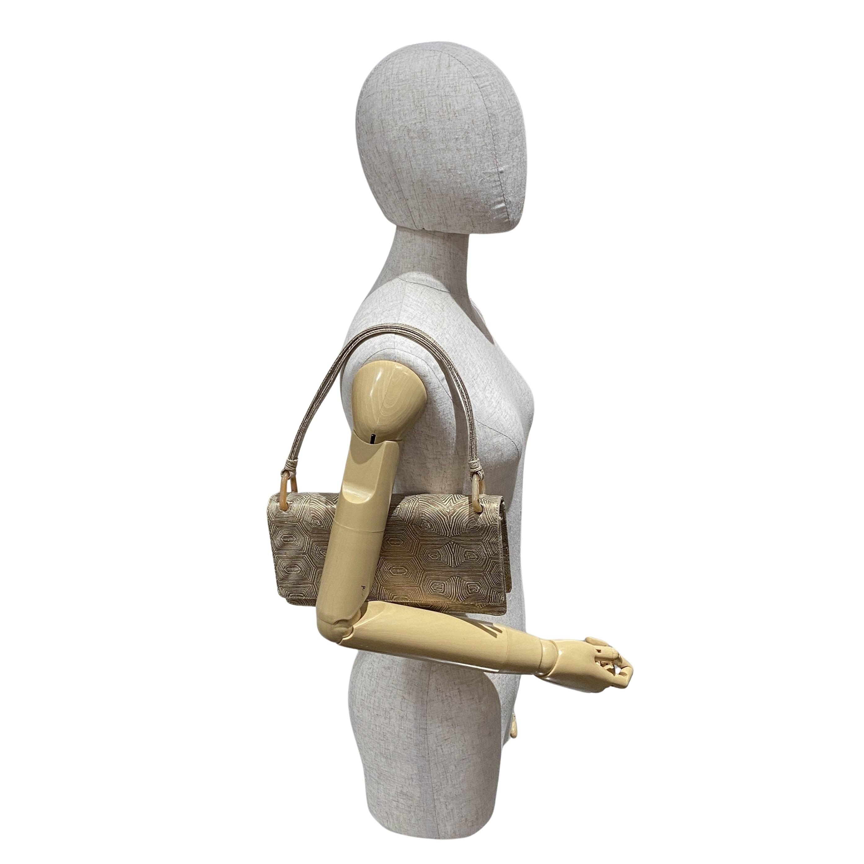 Metallic Leather Shoulder Bag