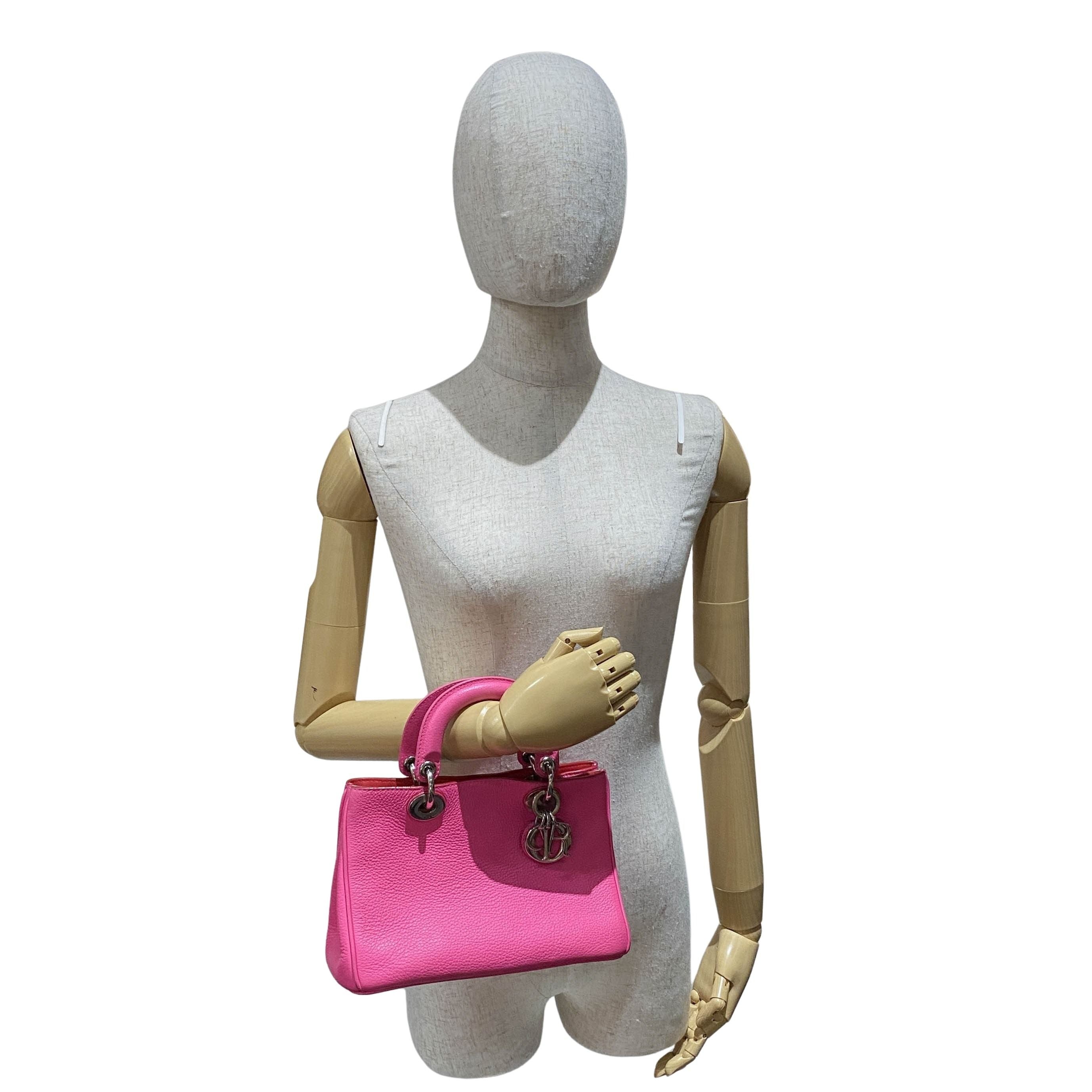 Vintage Pink Leather Hand Bag