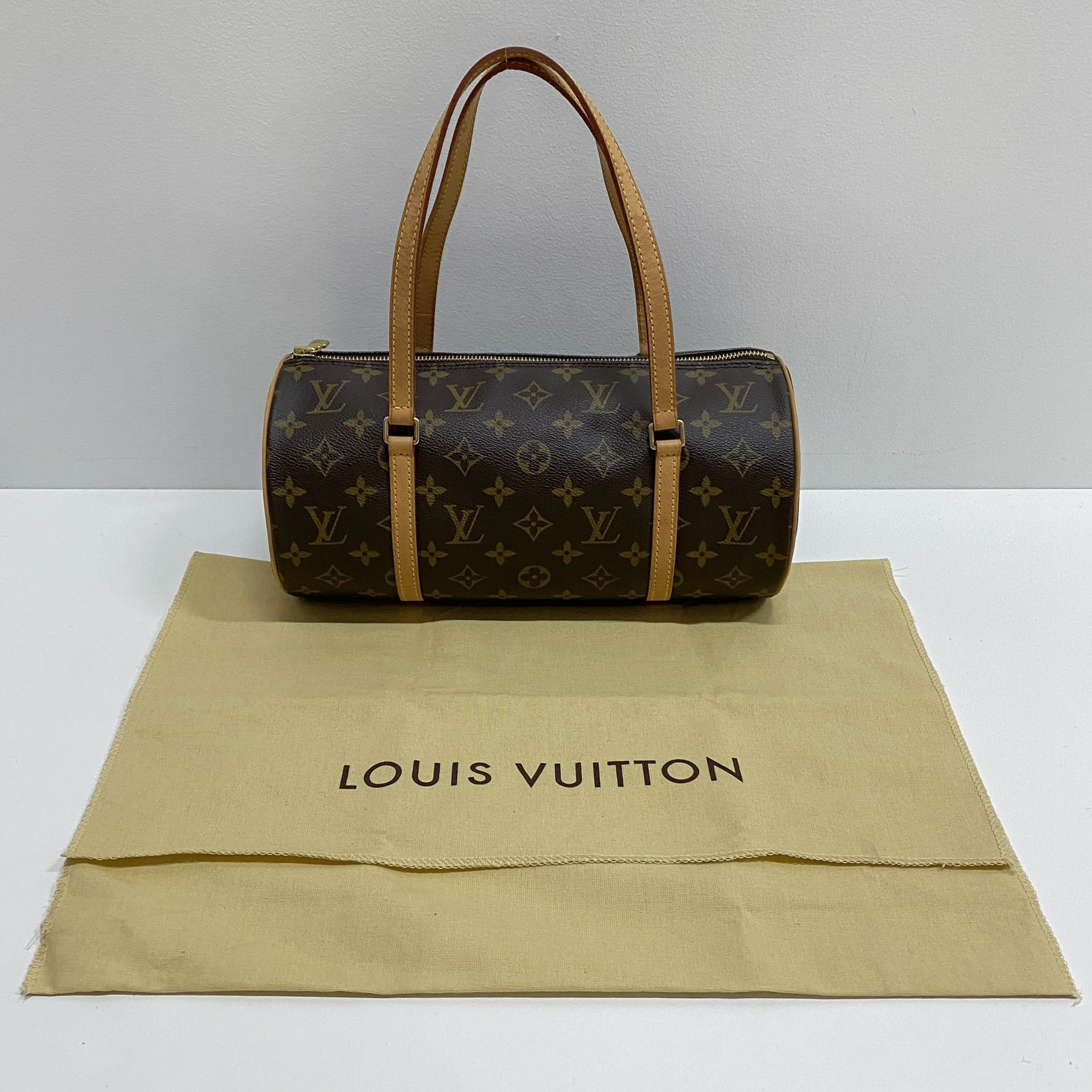 Monogram Brown Leather Shoulder Bag