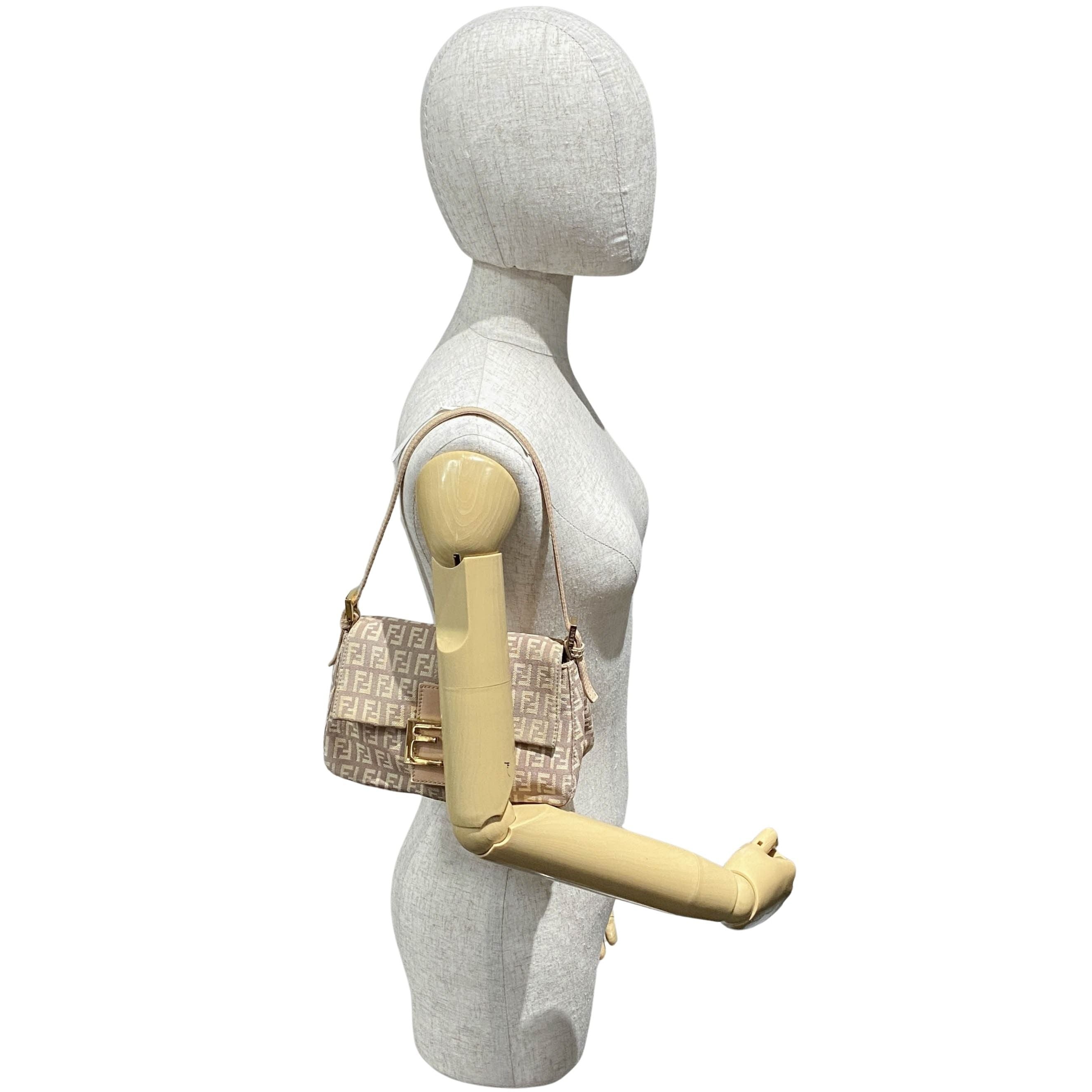 Zucchino Mini Mamma Baguette Pink Canvas Shoulder Bag