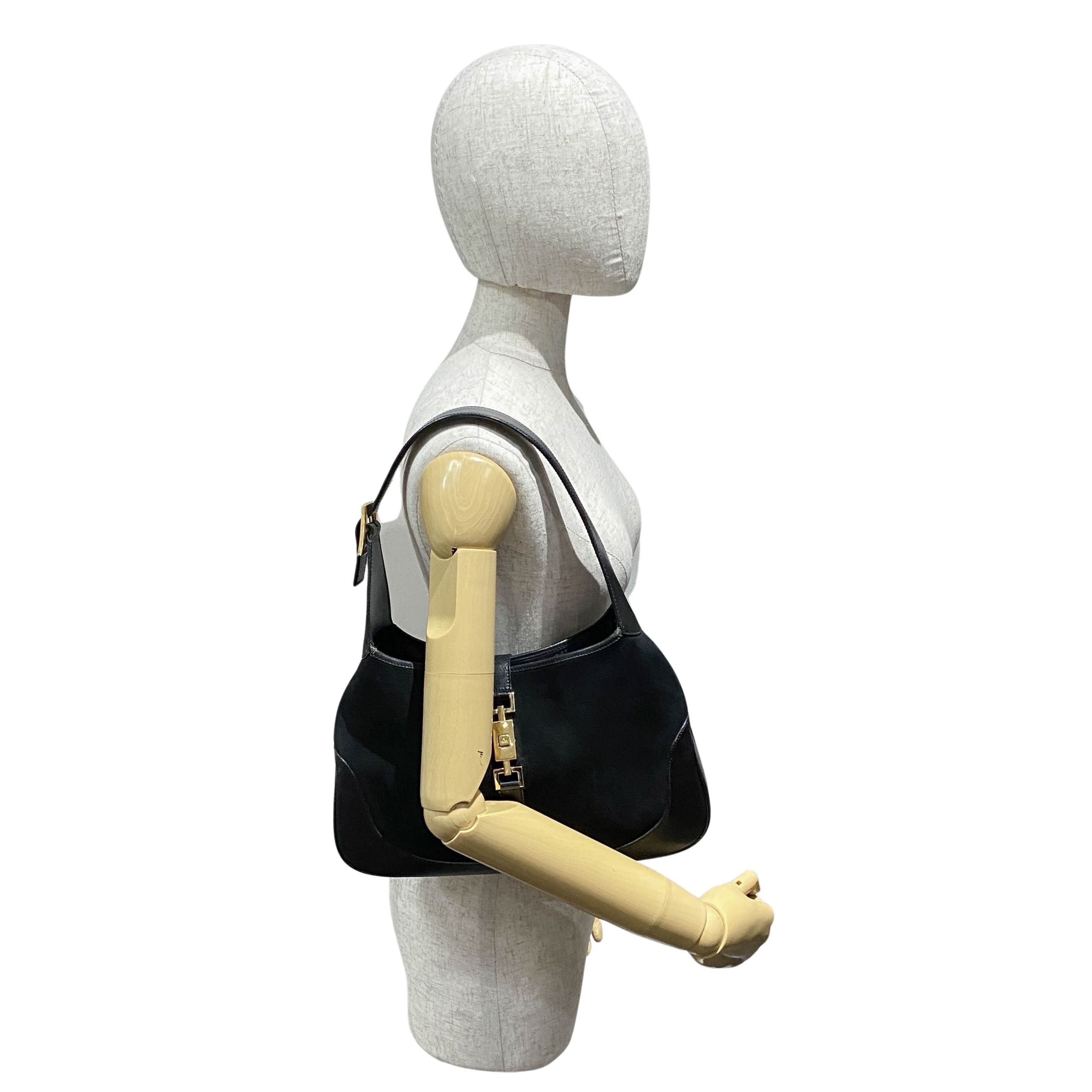 Jackie Black Suede Shoulder Bag