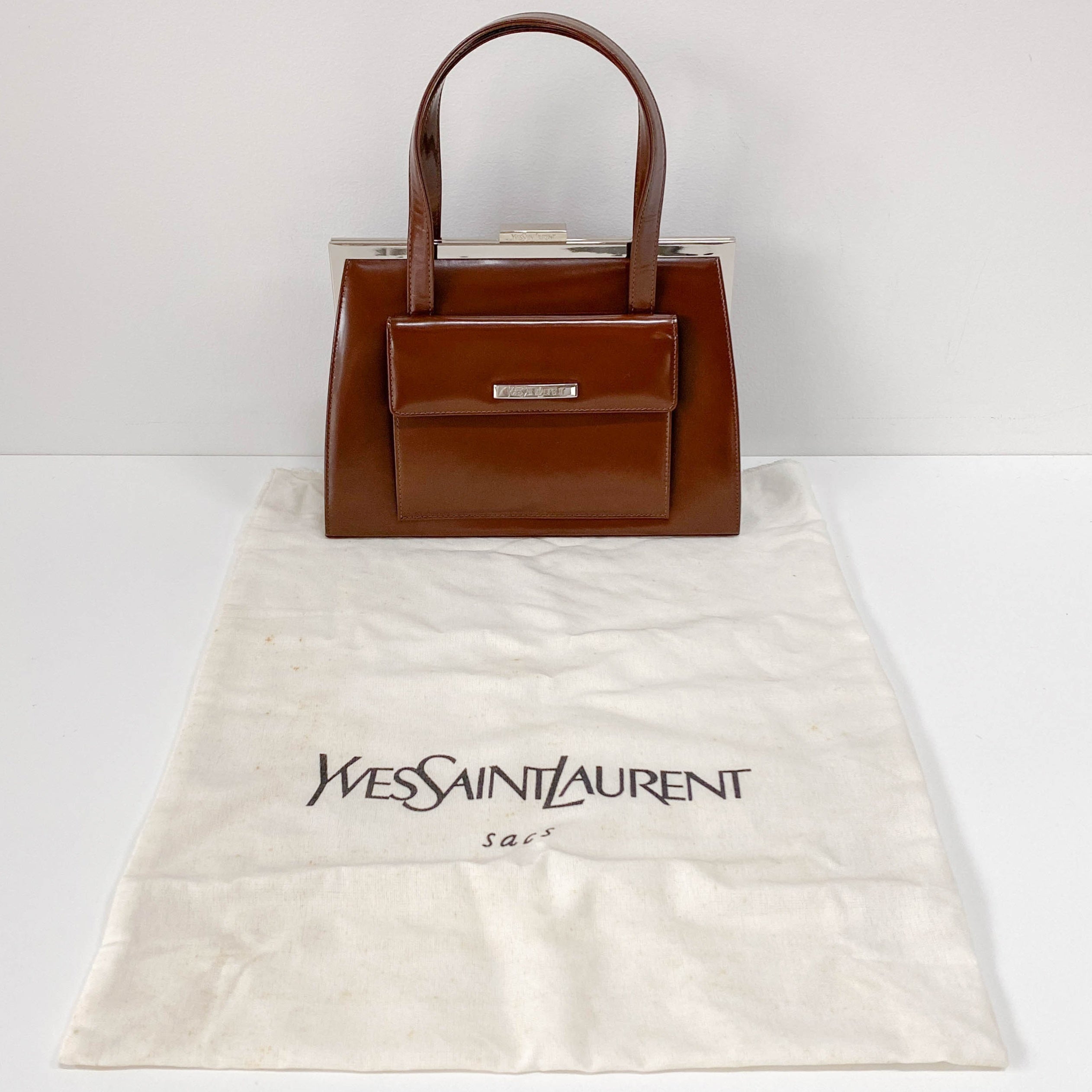 Brown Leather Handle Bag