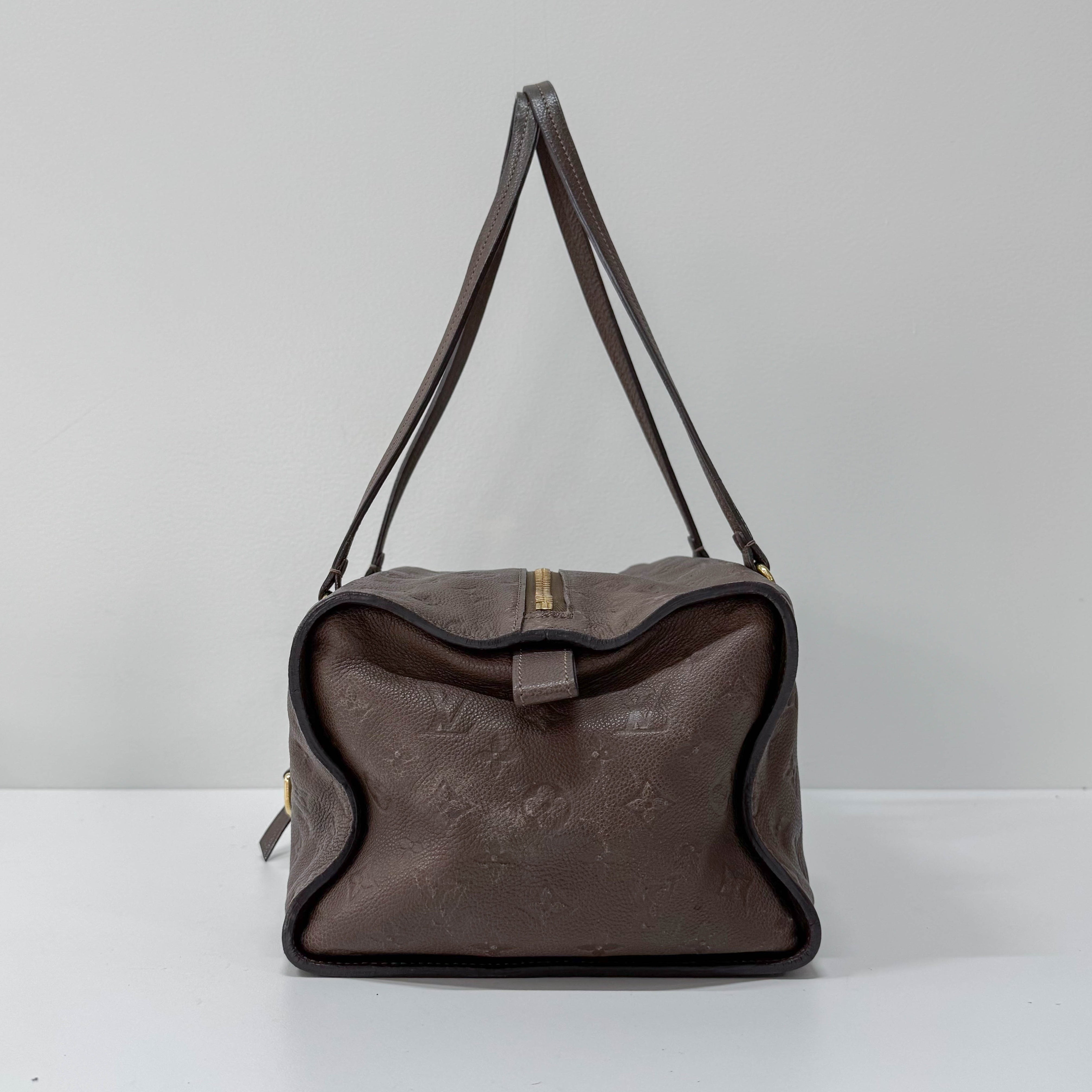 Empreinte Inspire Taupe Monogram Shoulder Bag
