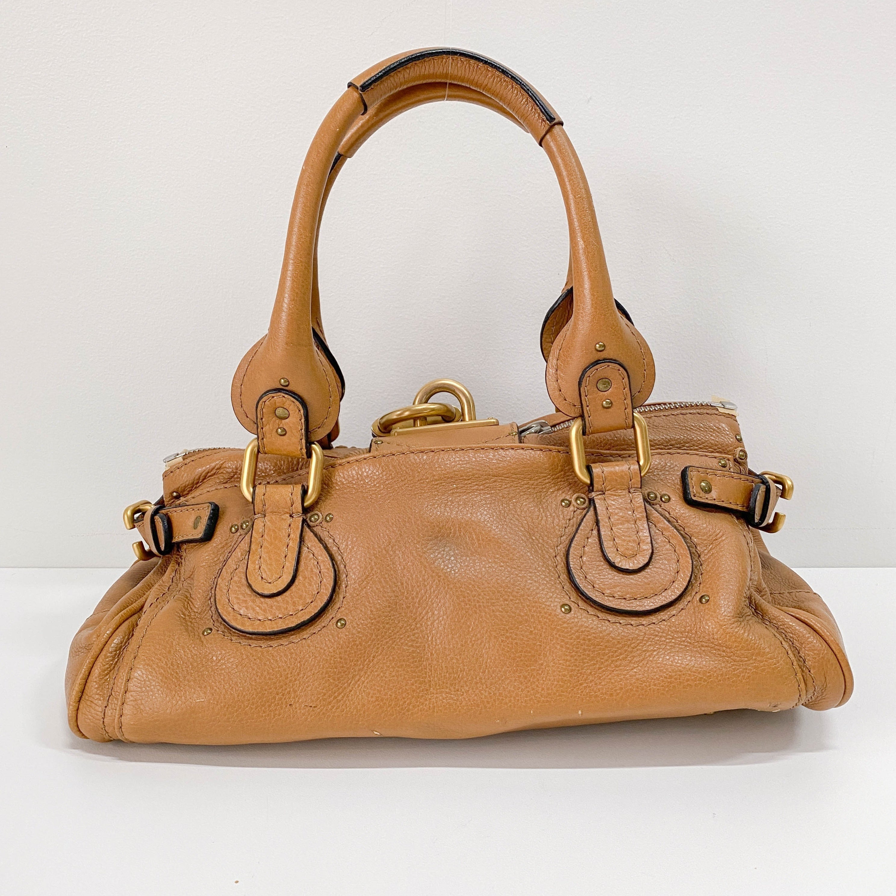 Paddington Brown Calfskin Leather Shoulder Bag