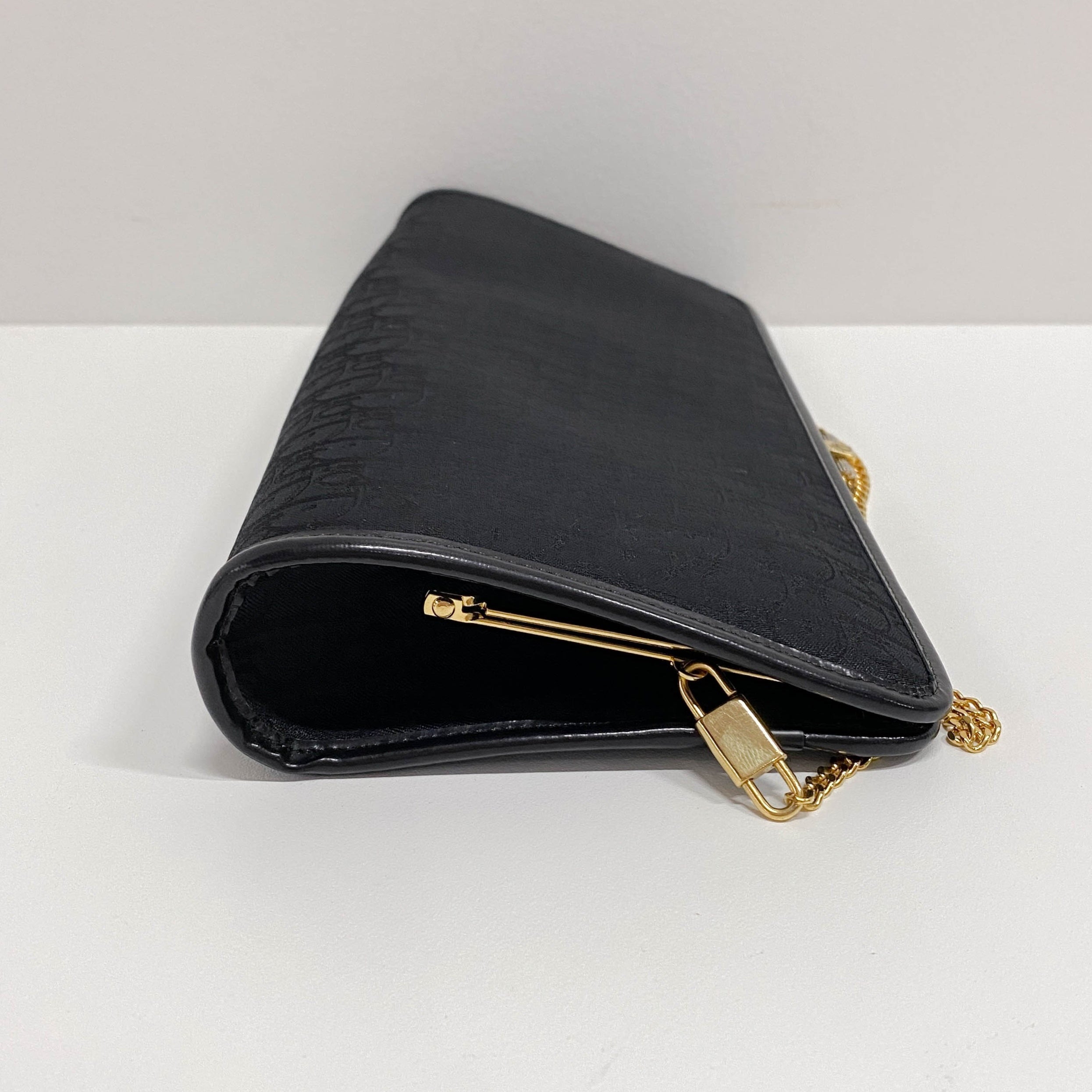 Vintage Black Canvas Two Way Bag