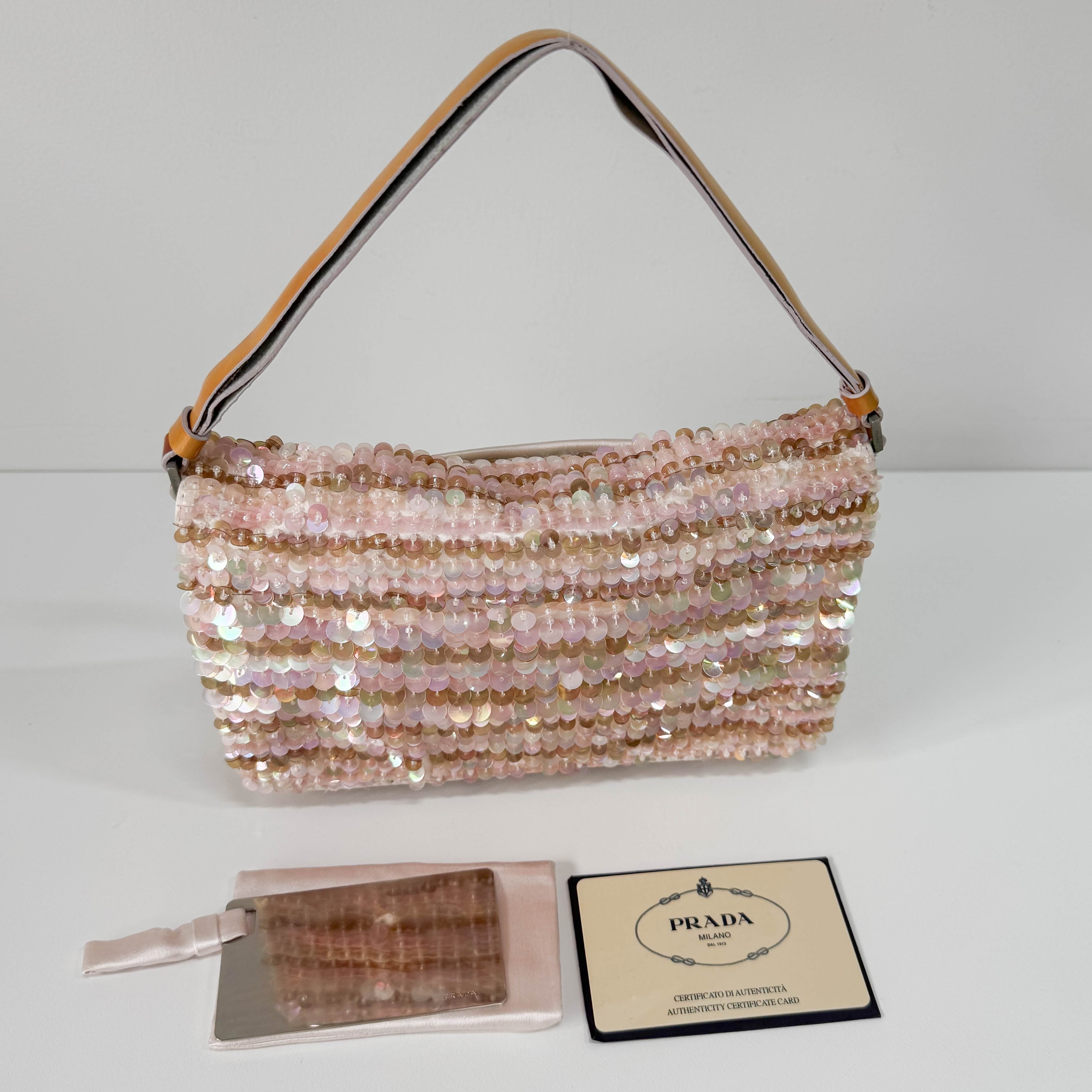 Pink Sequin Shoulder Bag