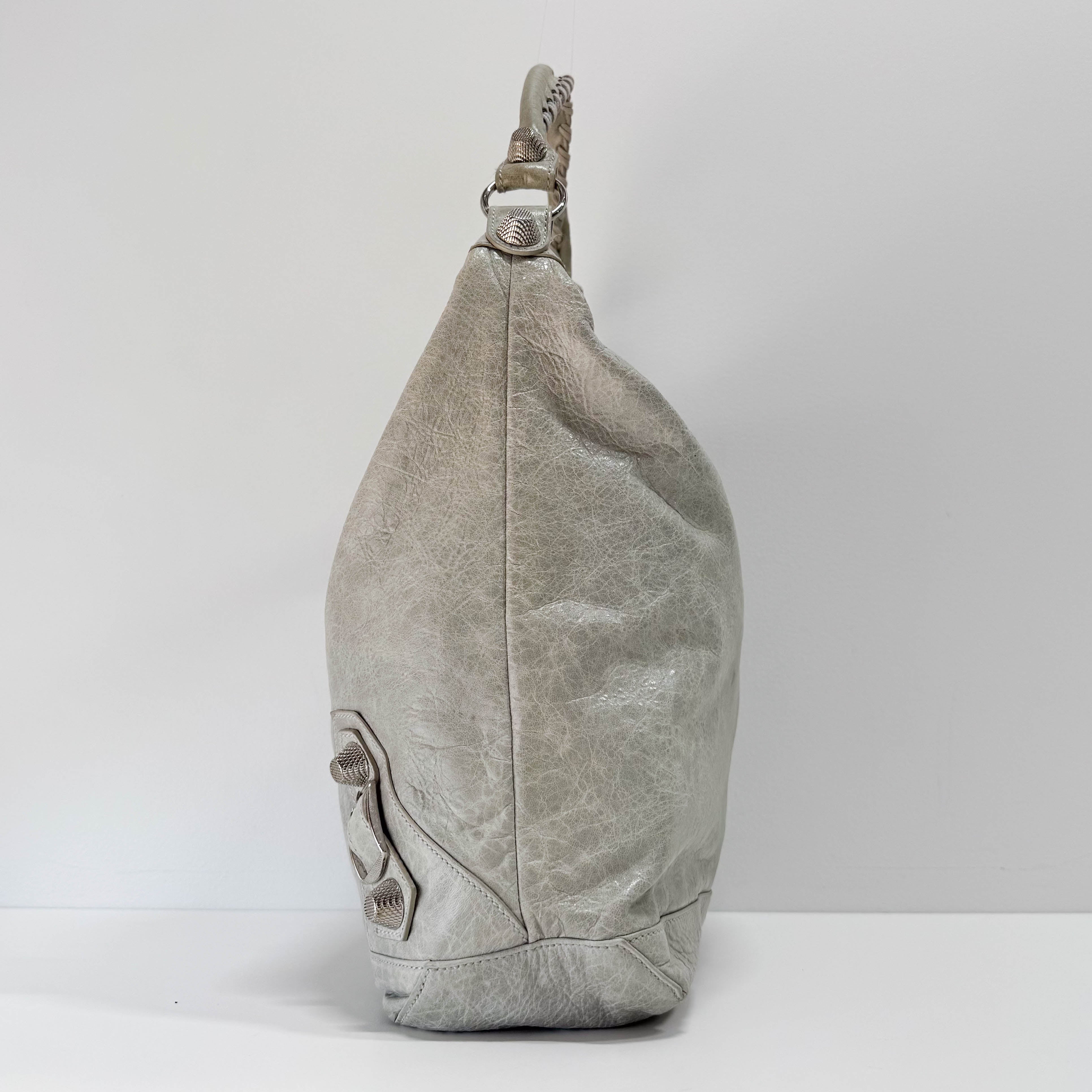 Giant Day Light Green Leather Hobo Bag