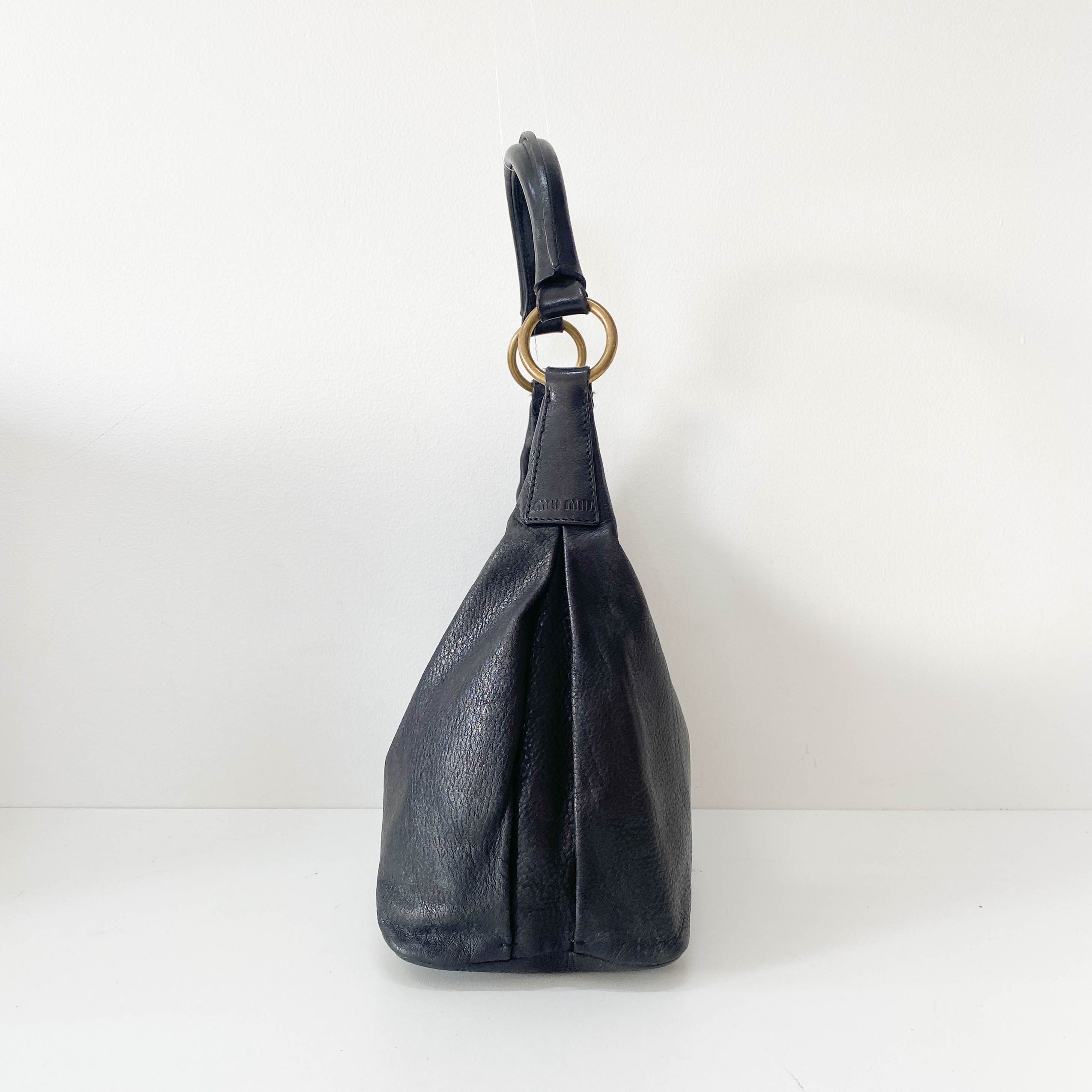 Black Leather Shoulder Bag