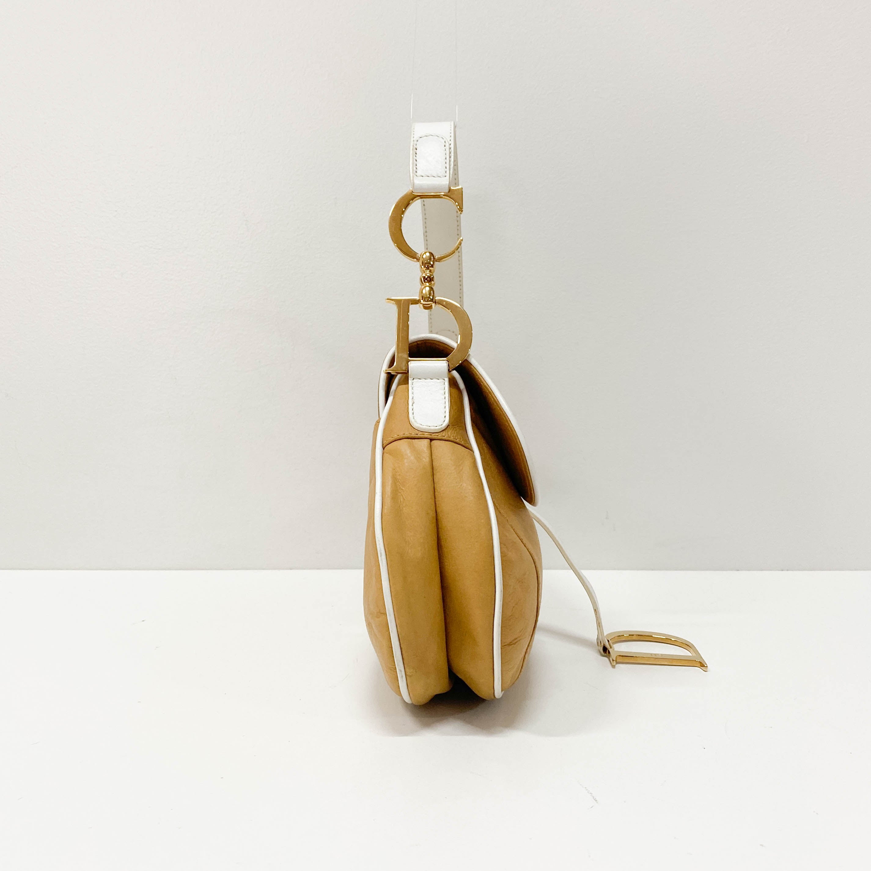 Saddle Brown Leather Shoulder Bag