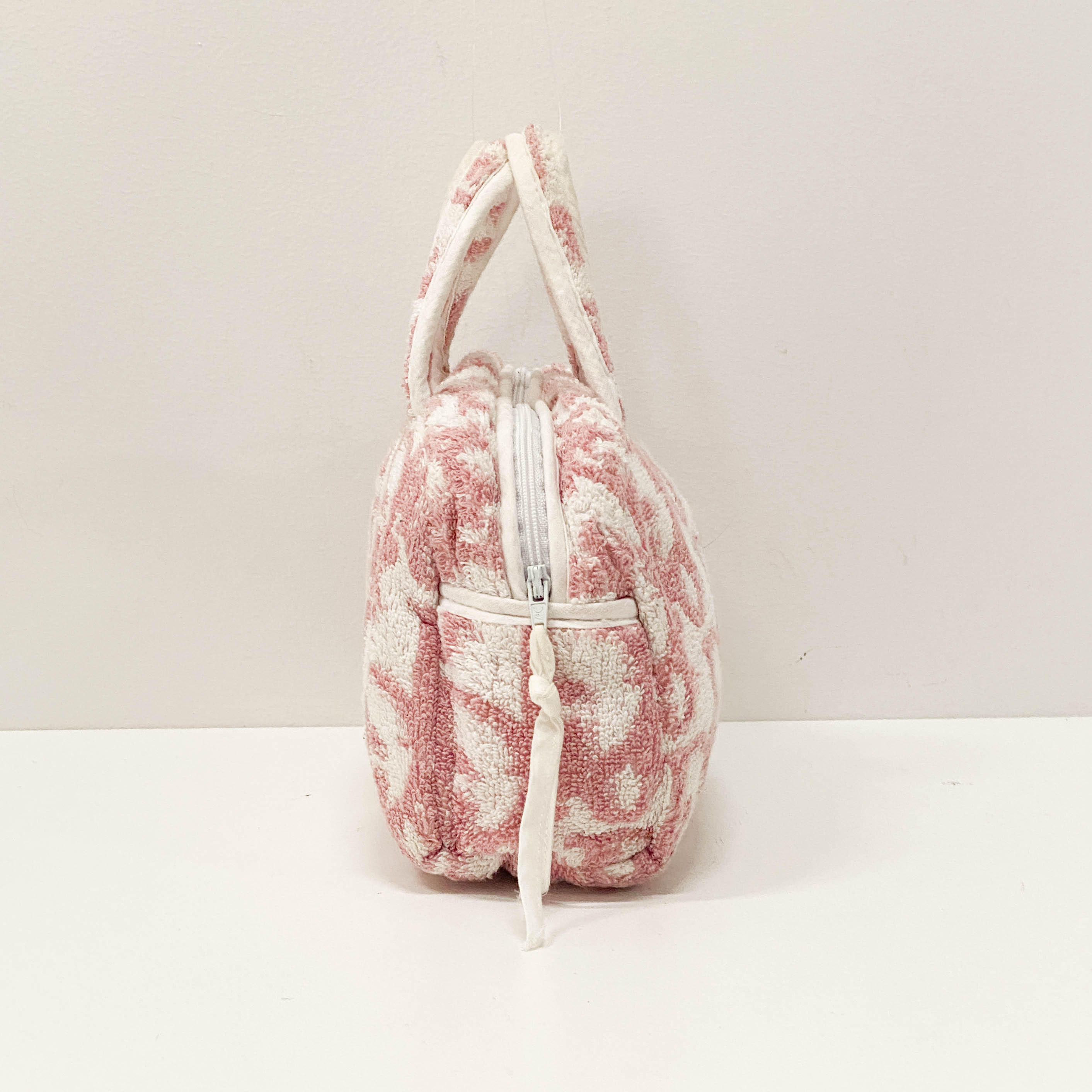 Trotter Pink Terry Cloth Towel Handbag