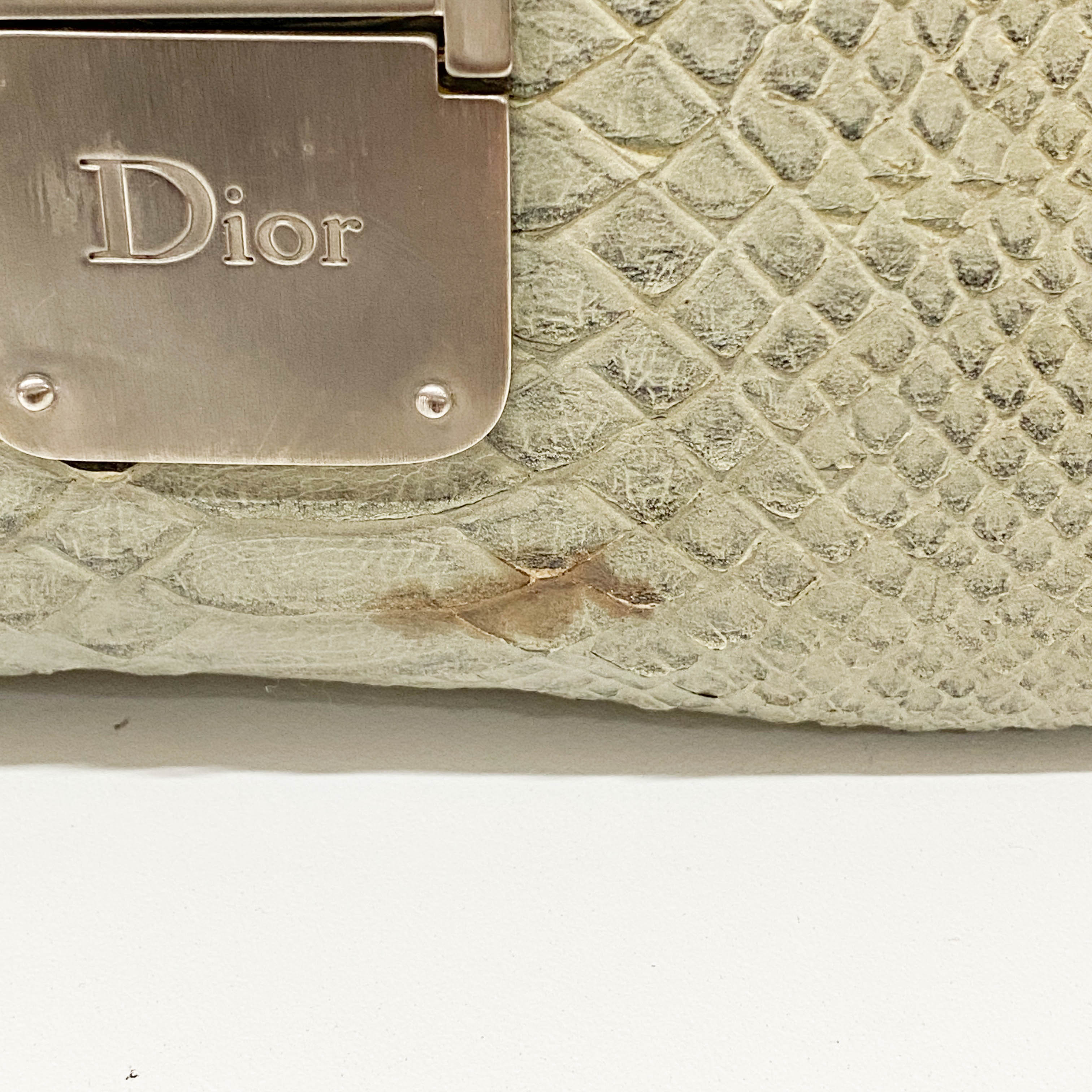 Saddle Light Grey Python Two Way Bag