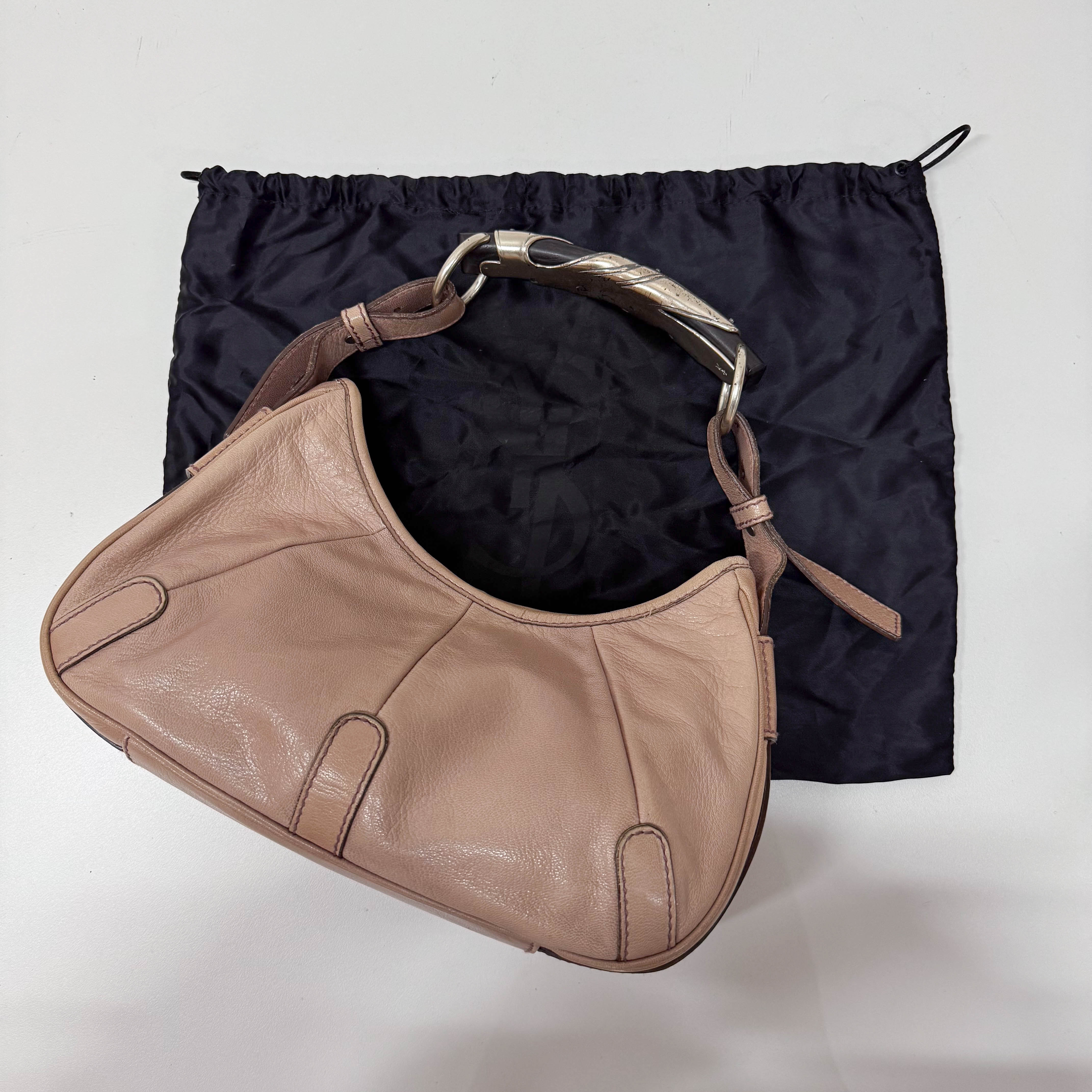 Mombasa Pink/Beige Leather Shoulder Bag