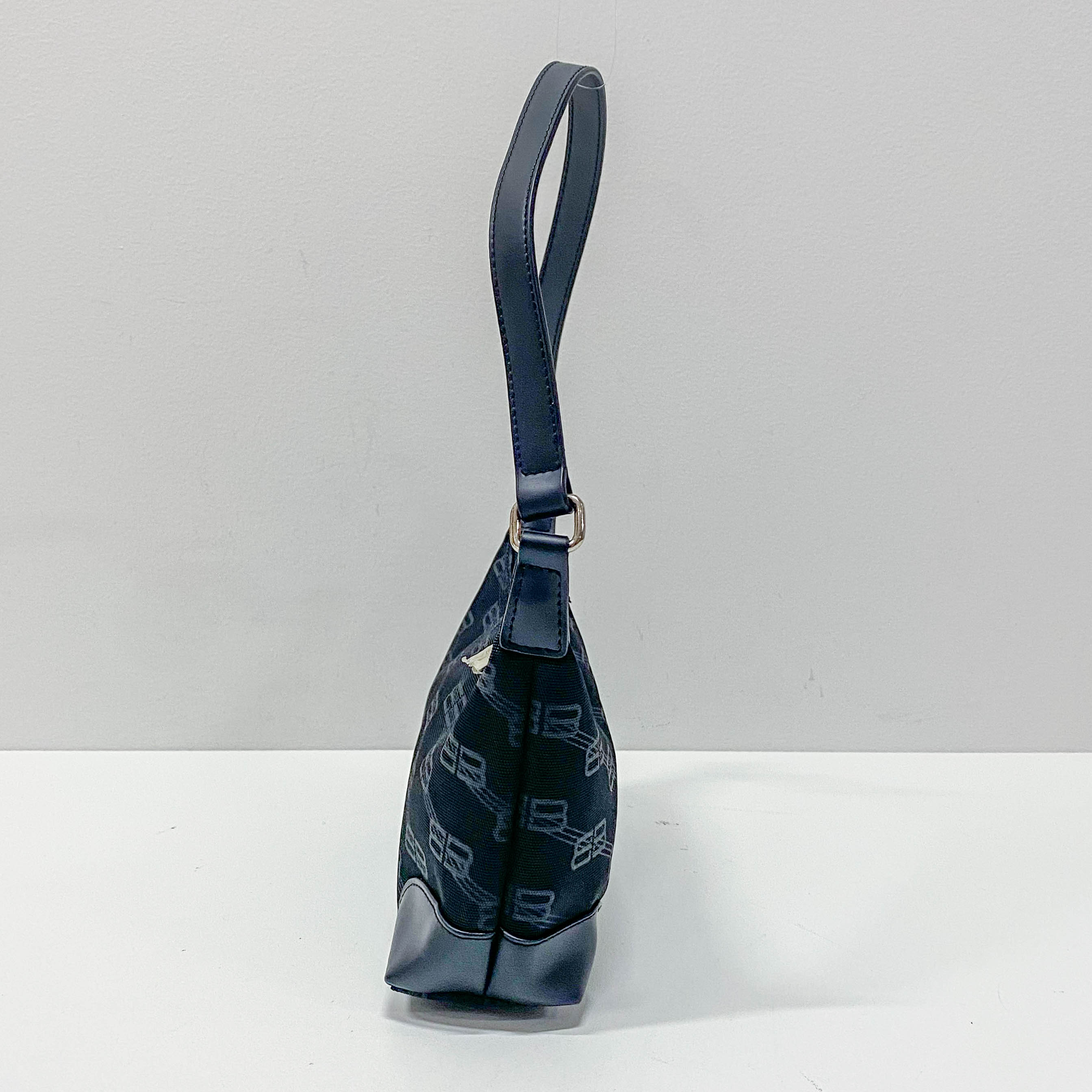 Monogram Black Canvas Shoulder Bag