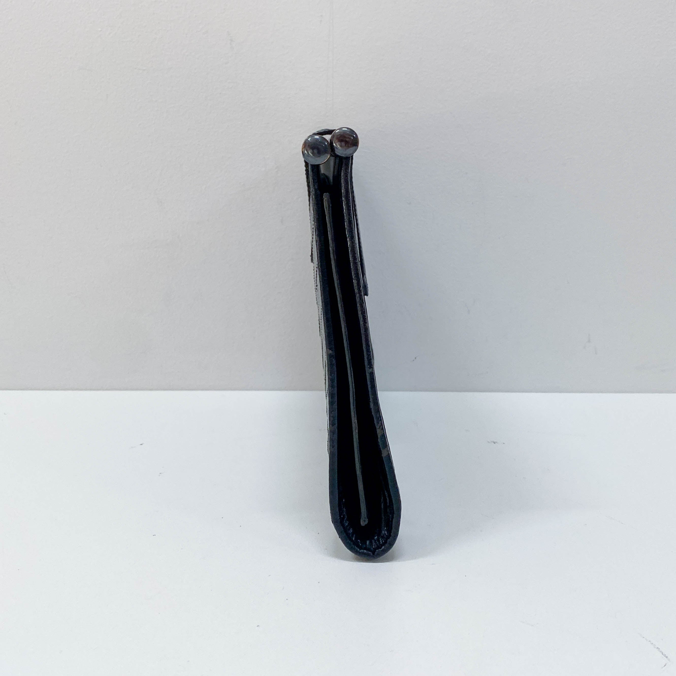 Black Leather Clutch Bag