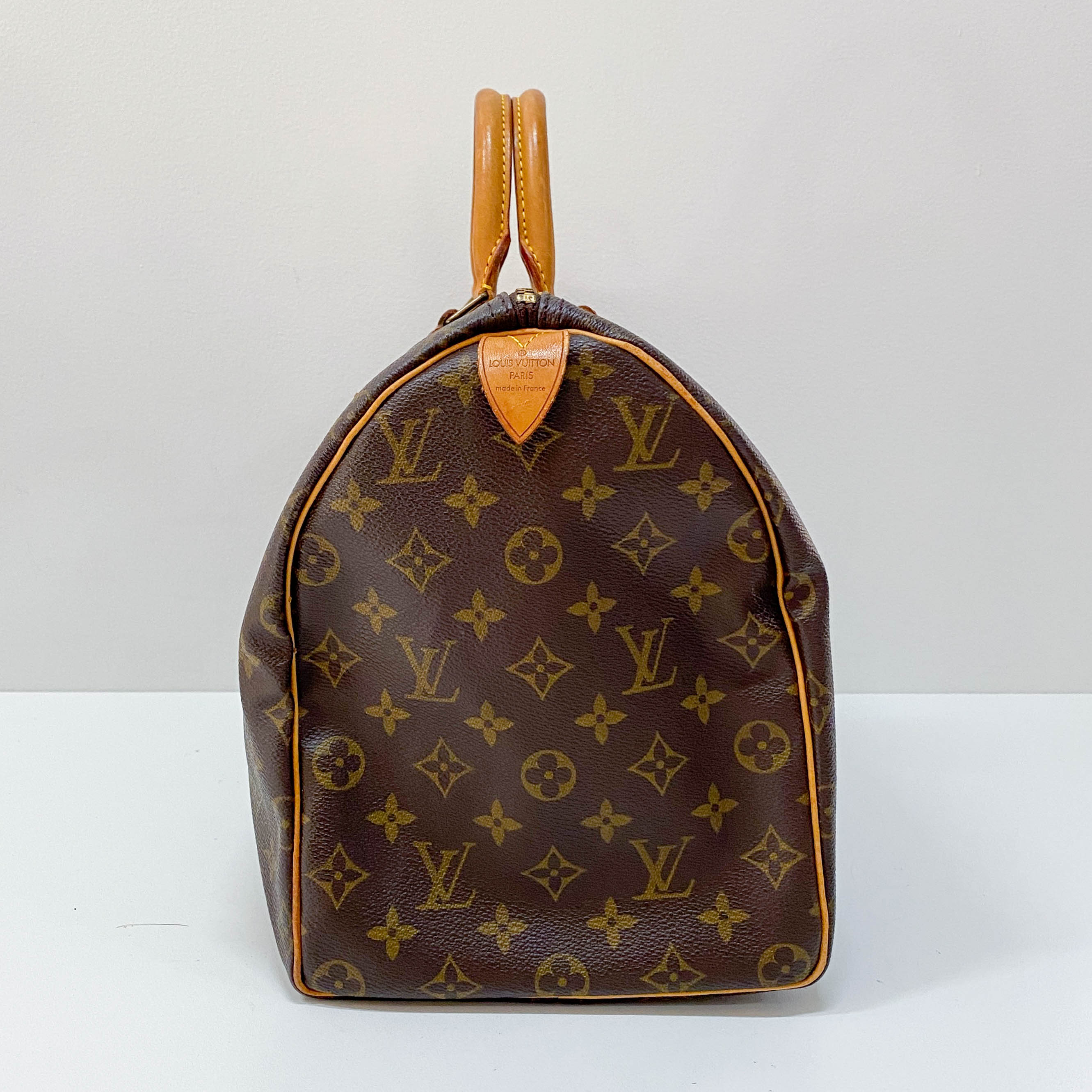 Speedy 40 Monogram Brown Coated Canvas Boston Bag