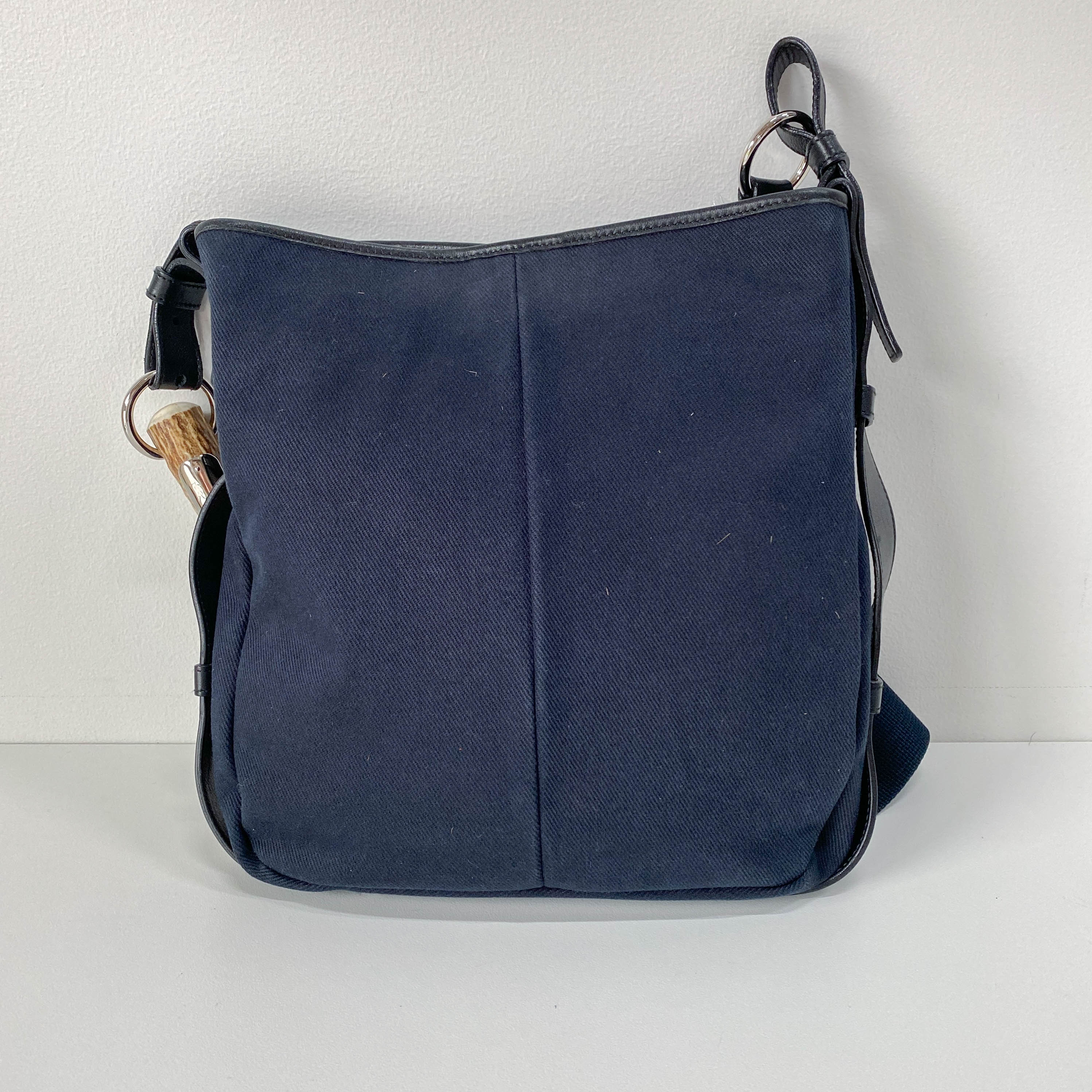 Mombasa Dark Blue Cotton Crossbody Bag