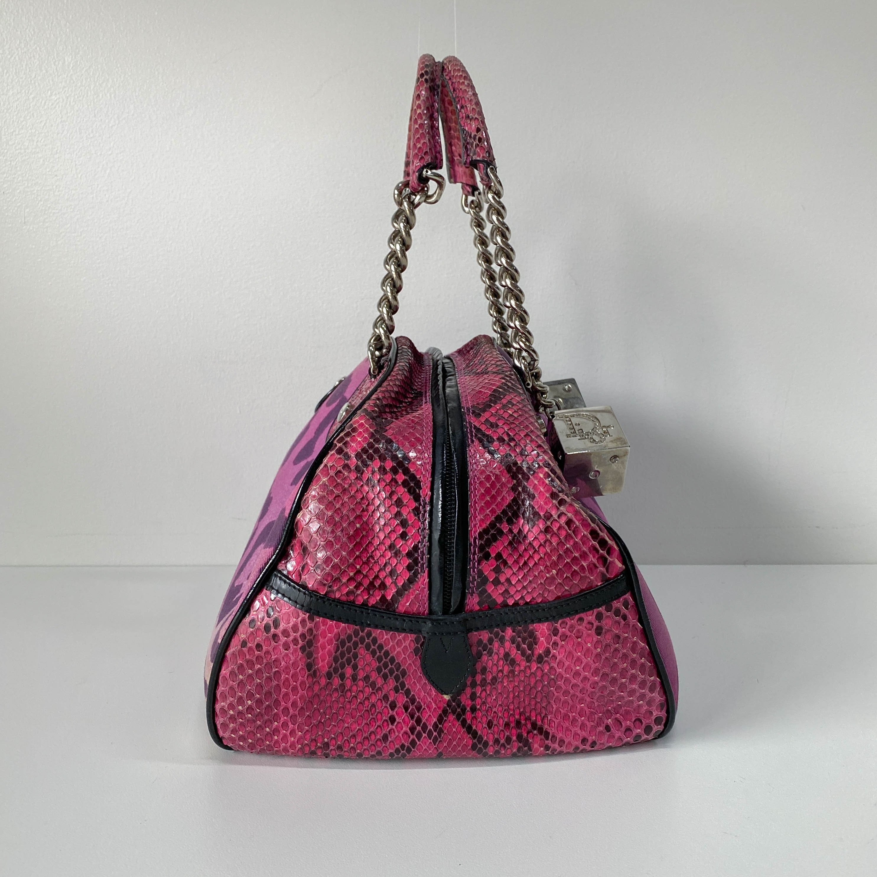 Gambler Dice Pink Leopard Print Handbag