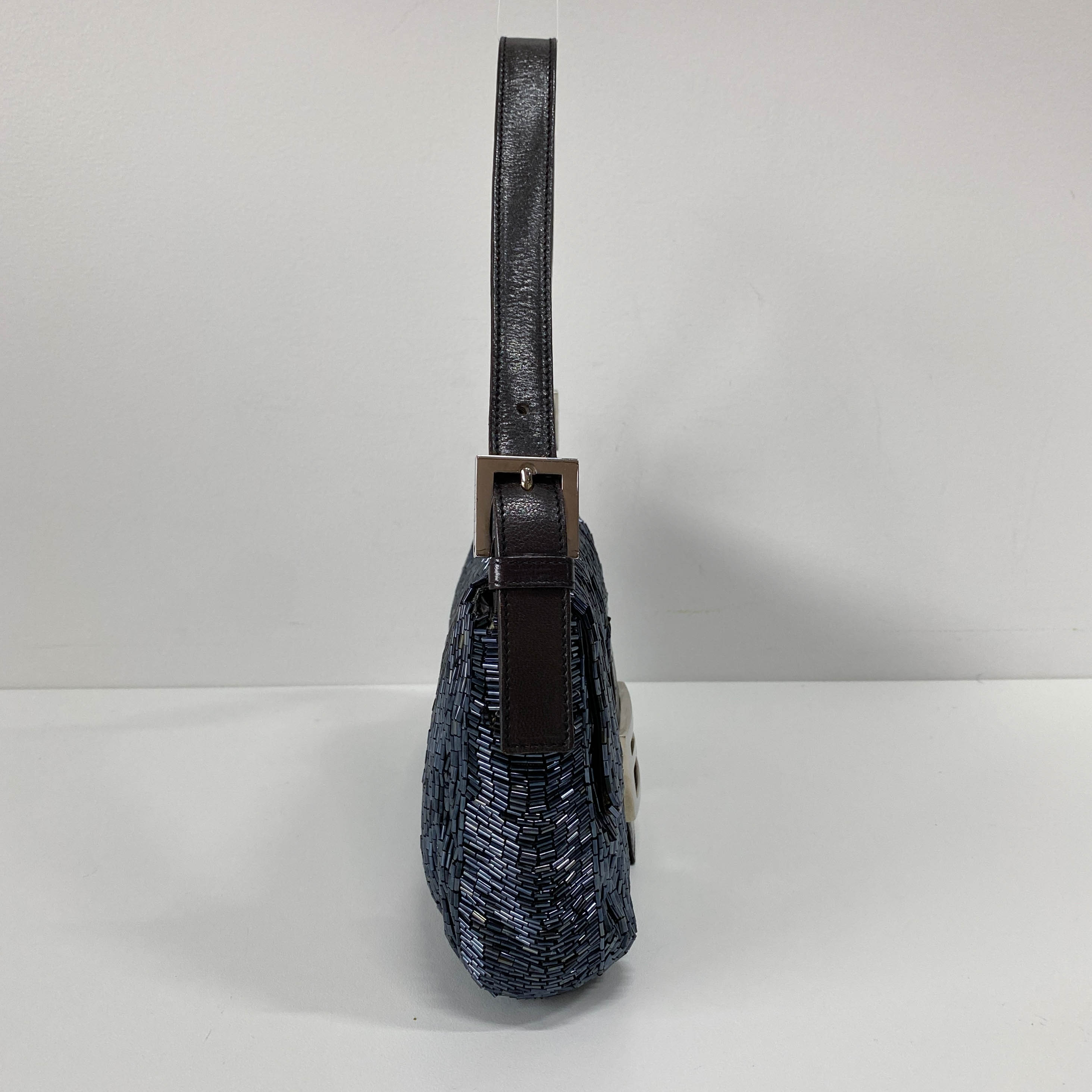 Baguette Black Beads Shoulder Bag