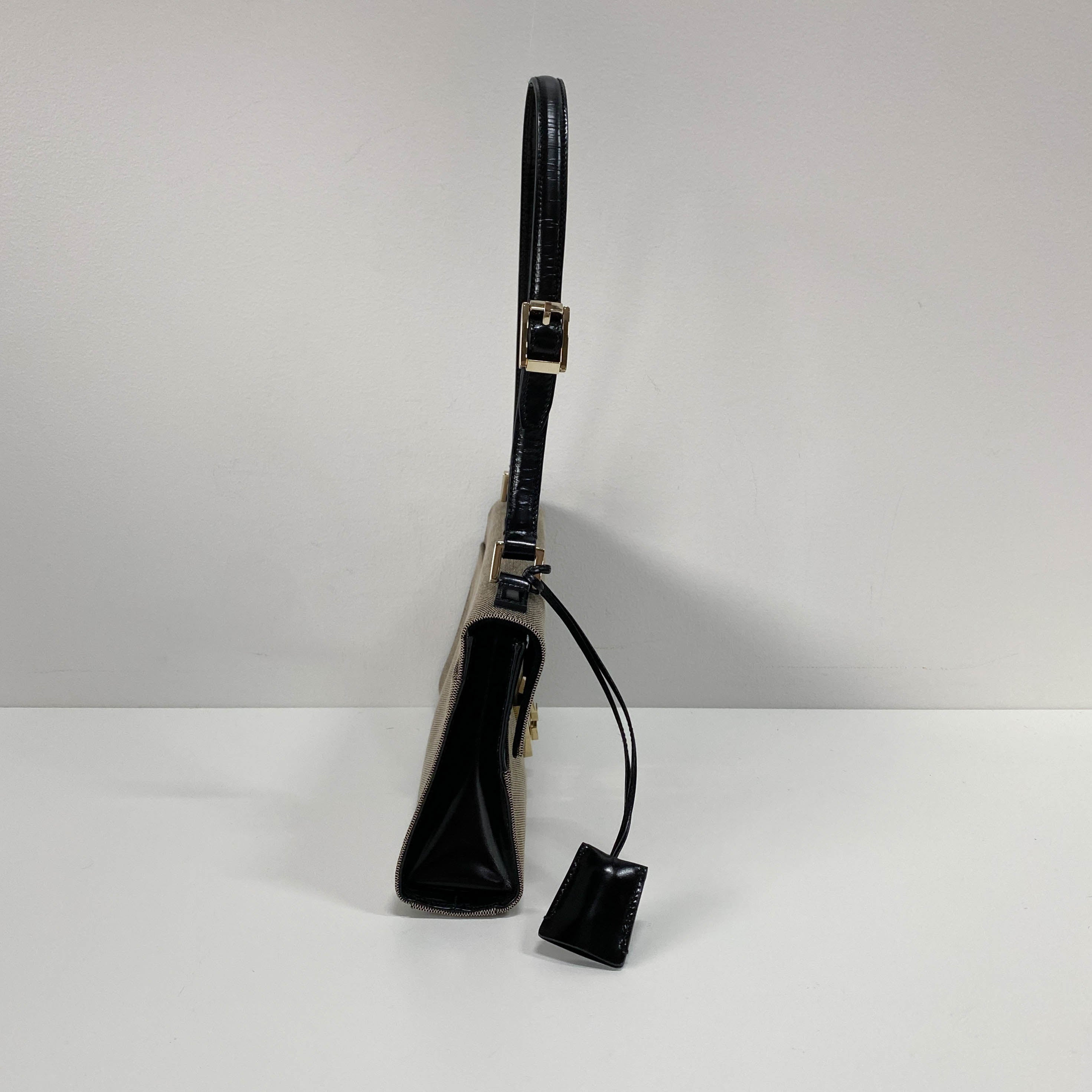 Brown Canvas Shoulder Bag