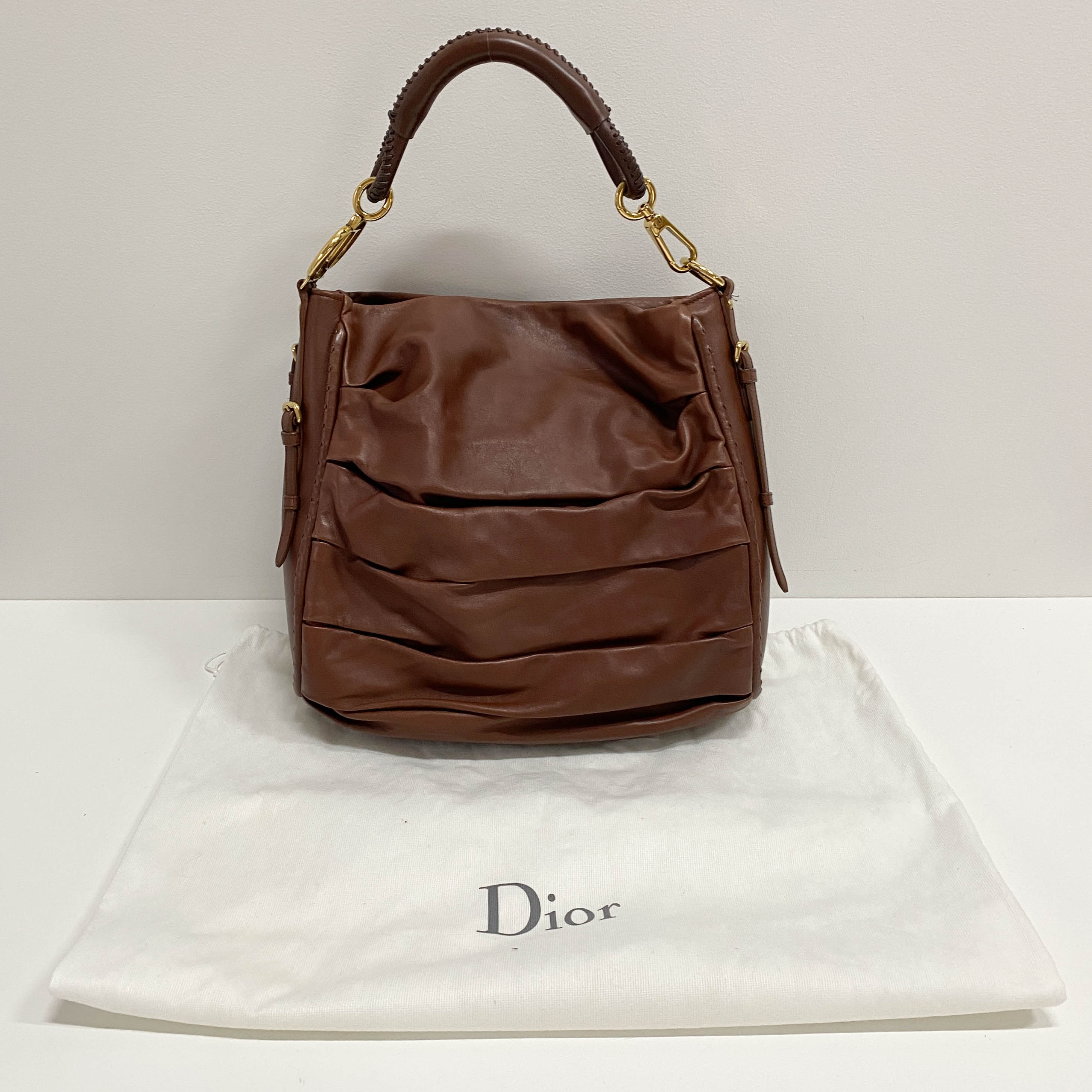 Brown Nappa Leather Shoulder Bag